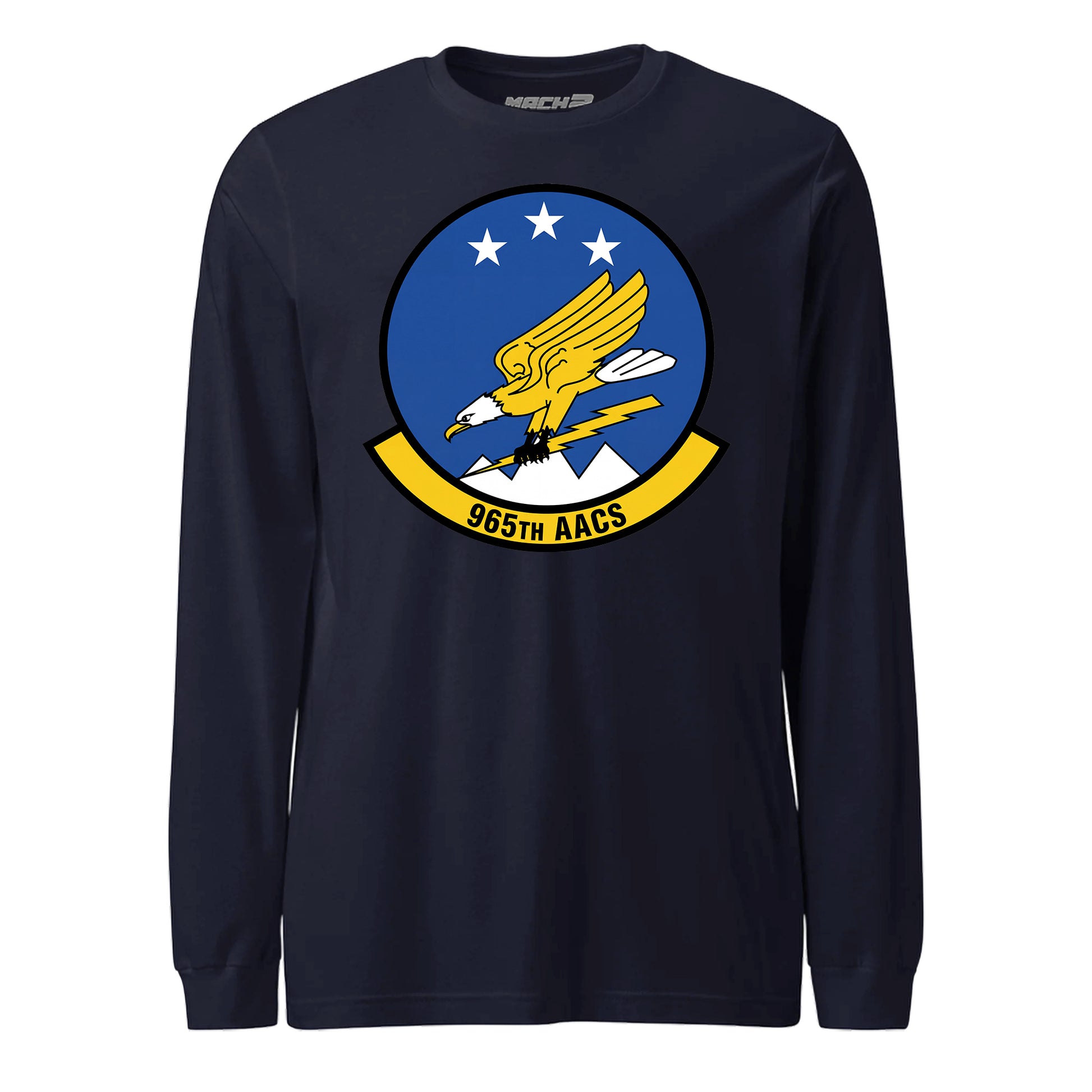 Mach2 Squadron Upload | 965TH AIRBORNE AIR CONTROL SQUADRON | Long Sleeve | Navy | MACH-LONG-SLEEVE-FRONT-NAVY.jpg