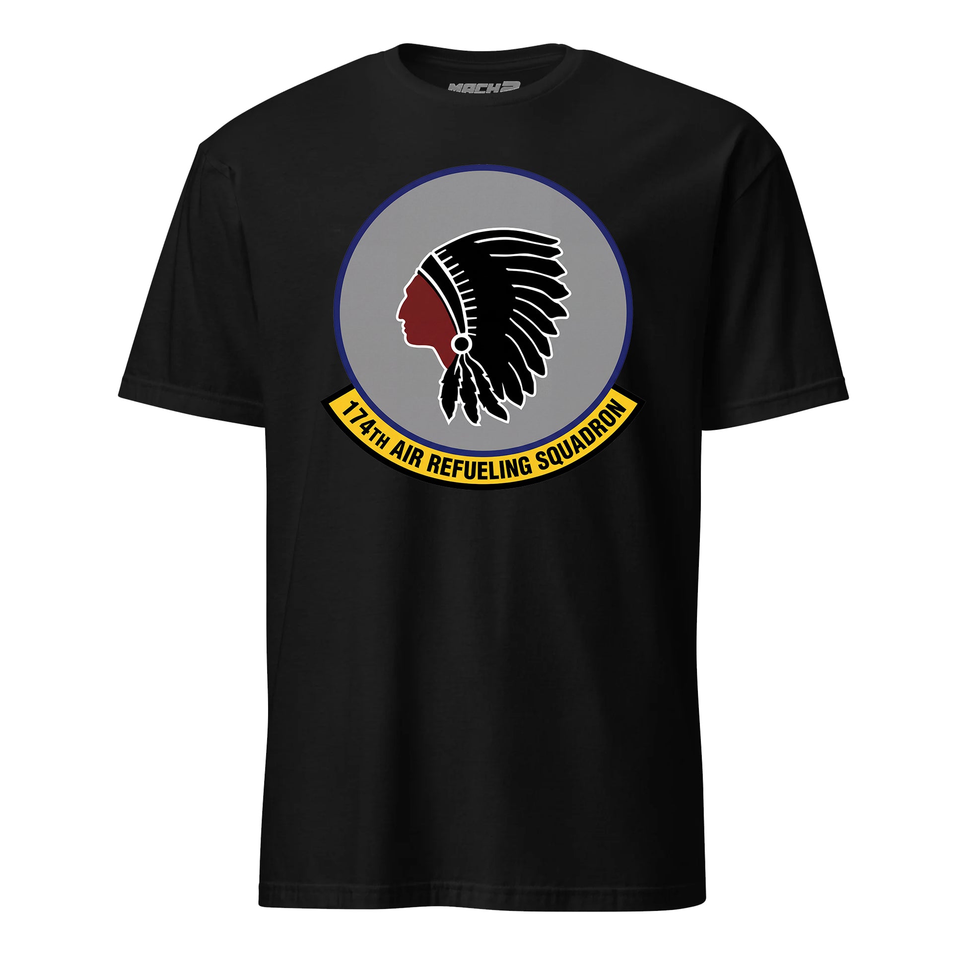 Mach2 Squadron Upload | 174TH AIR REFUELING SQUADRON | T-Shirt | Black | MACH-SHORT-SLEEVE-FRONT-BLACK.jpg