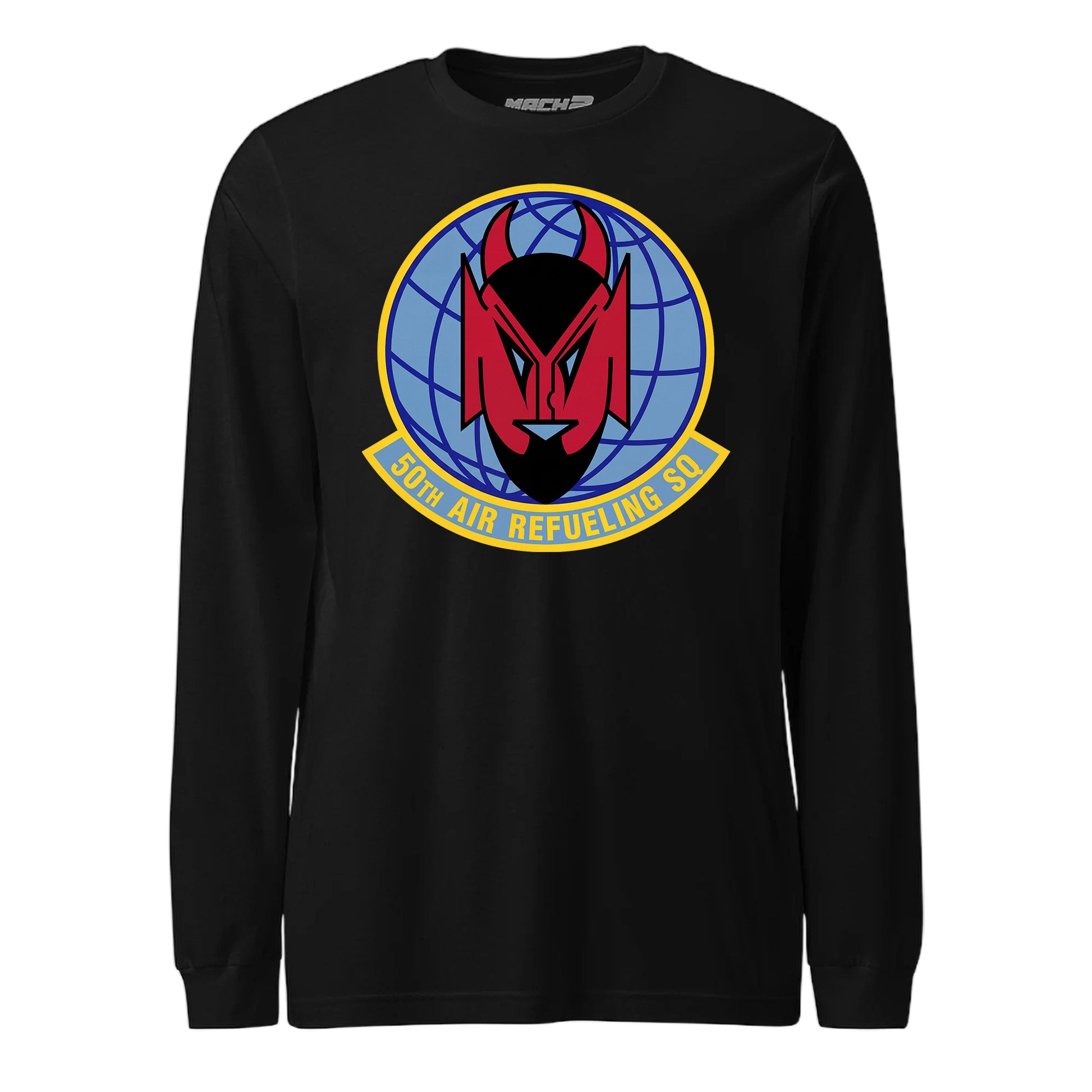 Mach2 Squadron Upload | 50TH AIR REFUELING SQUADRON | Long Sleeve | Black | MACH-LONG-SLEEVE-FRONT-BLACK.jpg