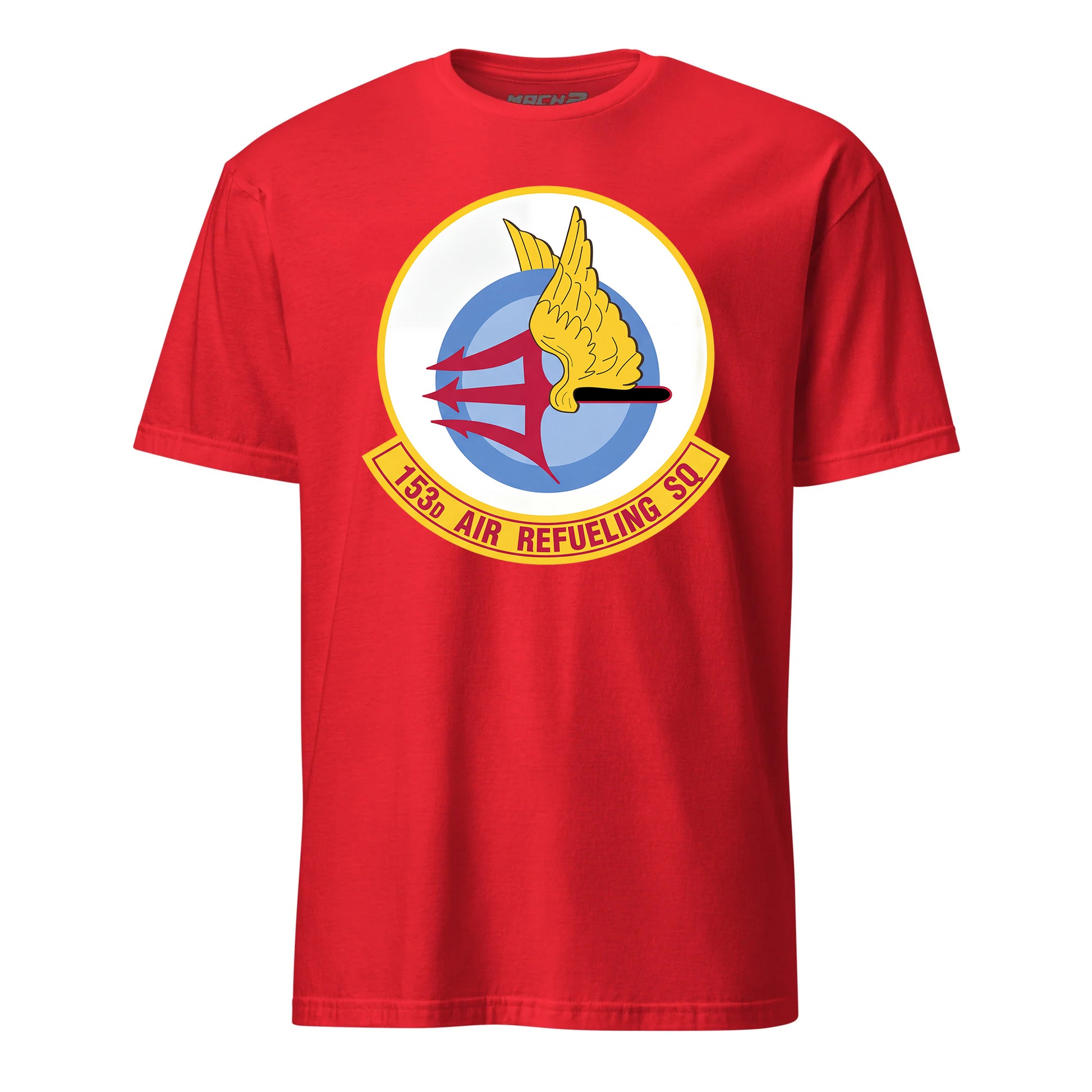 Mach2 Squadron Upload | 153RD AIR REFUELING SQUADRON | T-Shirt | Red | MACH-SHORT-SLEEVE-FRONT-RED.jpg