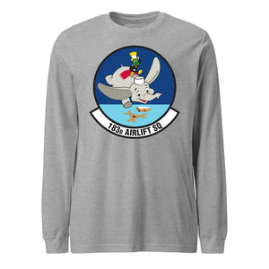 Mach2 Squadron Upload | 183RD AIRLIFT SQUADRON | Long Sleeve | Heather Grey | MACH-LONG-SLEEVE-FRONT-GREY.jpg