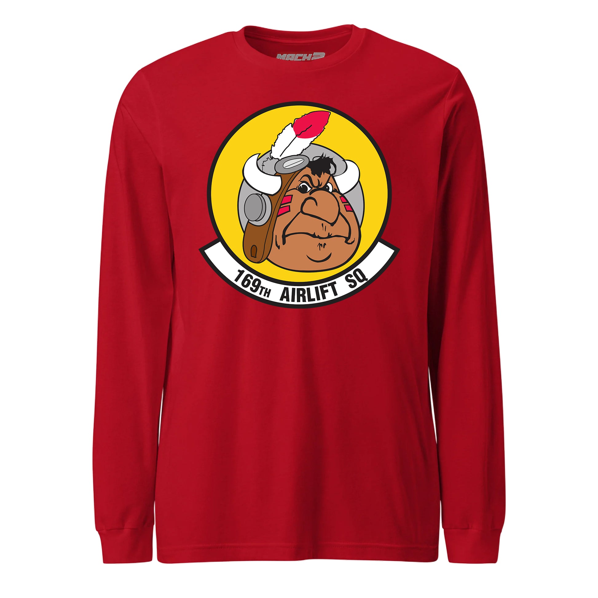 Mach2 Squadron Upload | 169TH AIRLIFT SQUADRON | Long Sleeve | Red | MACH-LONG-SLEEVE-FRONT-RED.jpg