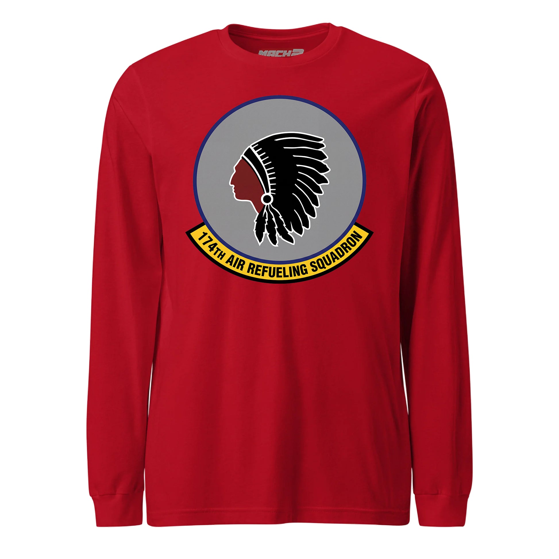 Mach2 Squadron Upload | 174TH AIR REFUELING SQUADRON | Long Sleeve | Red | MACH-LONG-SLEEVE-FRONT-RED.jpg