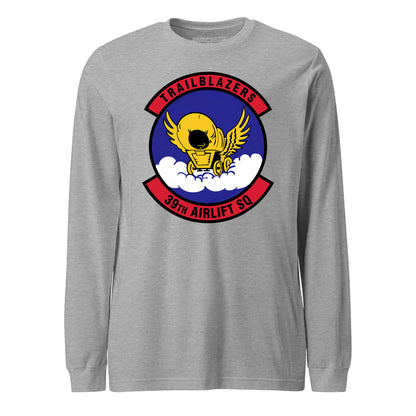 Mach2 Squadron Upload | 39TH AIRLIFT SQUADRON | Long Sleeve | Heather Grey | MACH-LONG-SLEEVE-FRONT-GREY.jpg