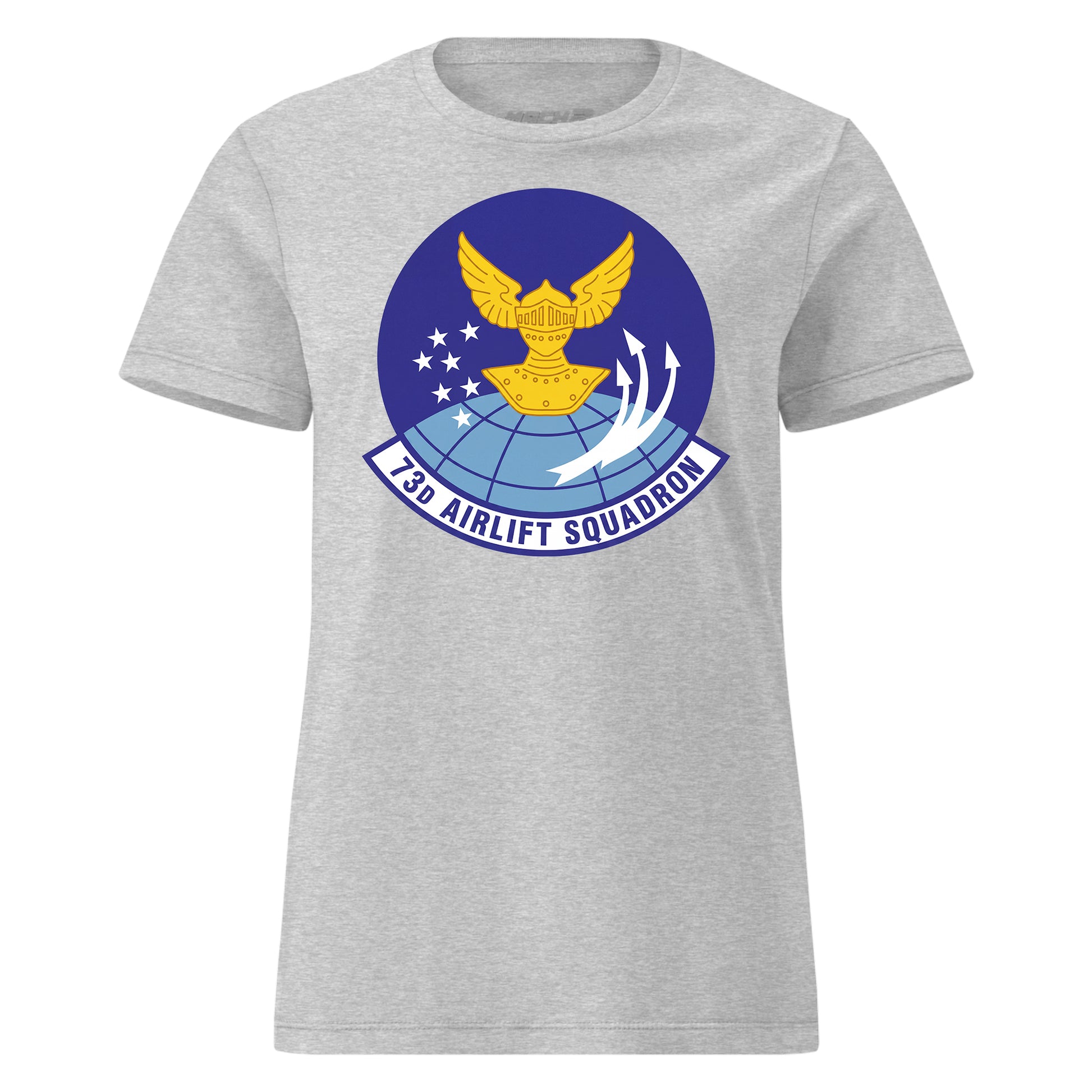 Mach2 Squadron Upload | 73RD AIRLIFT SQUADRON | Womens | Heather Grey | MACH-WOMENS-FRONT-GREY.jpg