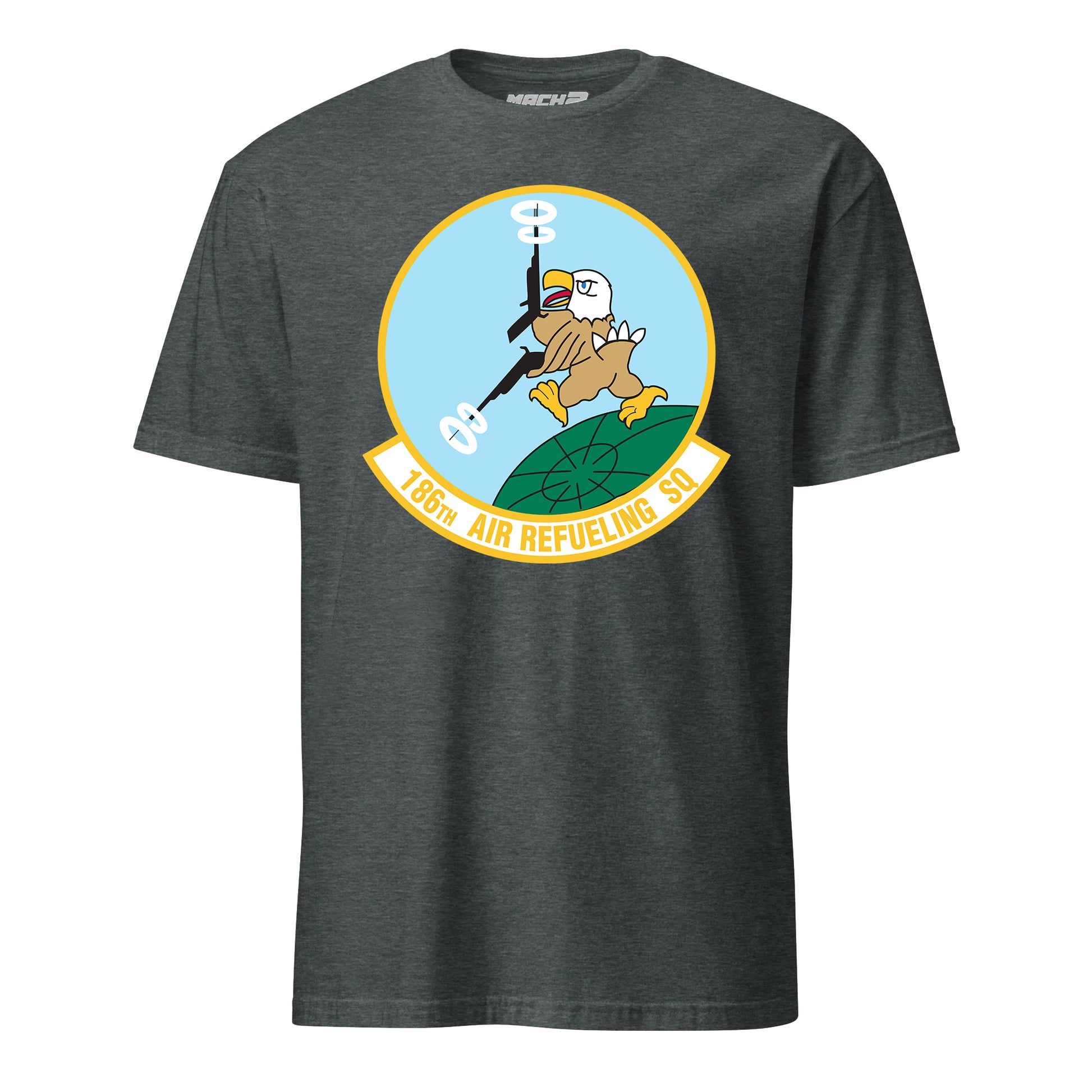 Mach2 Squadron Upload | 186TH AIRLIFT SQUADRON | T-Shirt | Charcoal Heather | MACH-SHORT-SLEEVE-FRONT-CHARCOAL.jpg