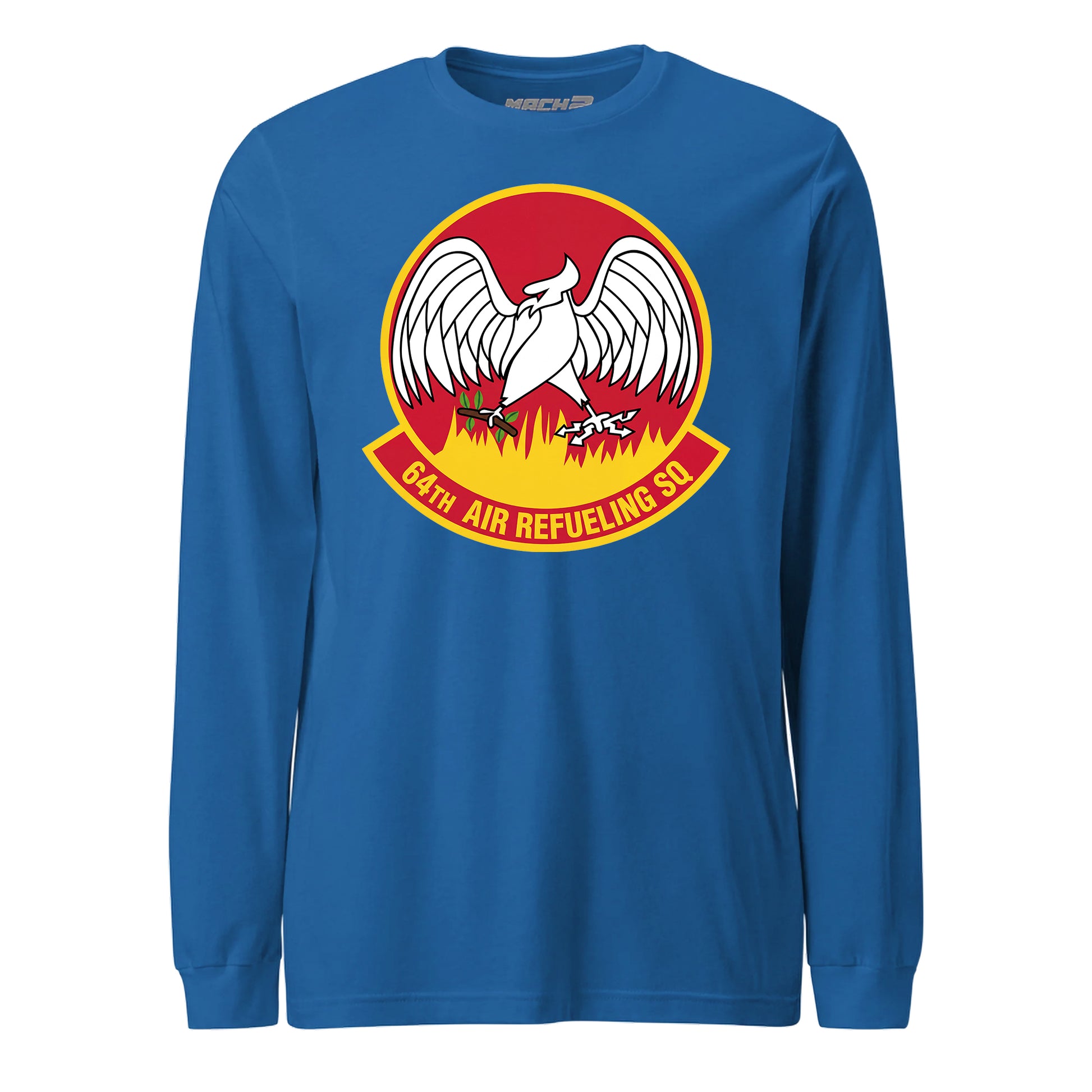 Mach2 Squadron Upload | 64TH AIR REFUELING SQUADRON | Long Sleeve | Royal | MACH-LONG-SLEEVE-FRONT-ROYAL.jpg