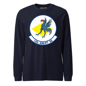 Mach2 Squadron Upload | 142ND AIRLIFT SQUADRON | Long Sleeve | Navy | MACH-LONG-SLEEVE-FRONT-NAVY.jpg