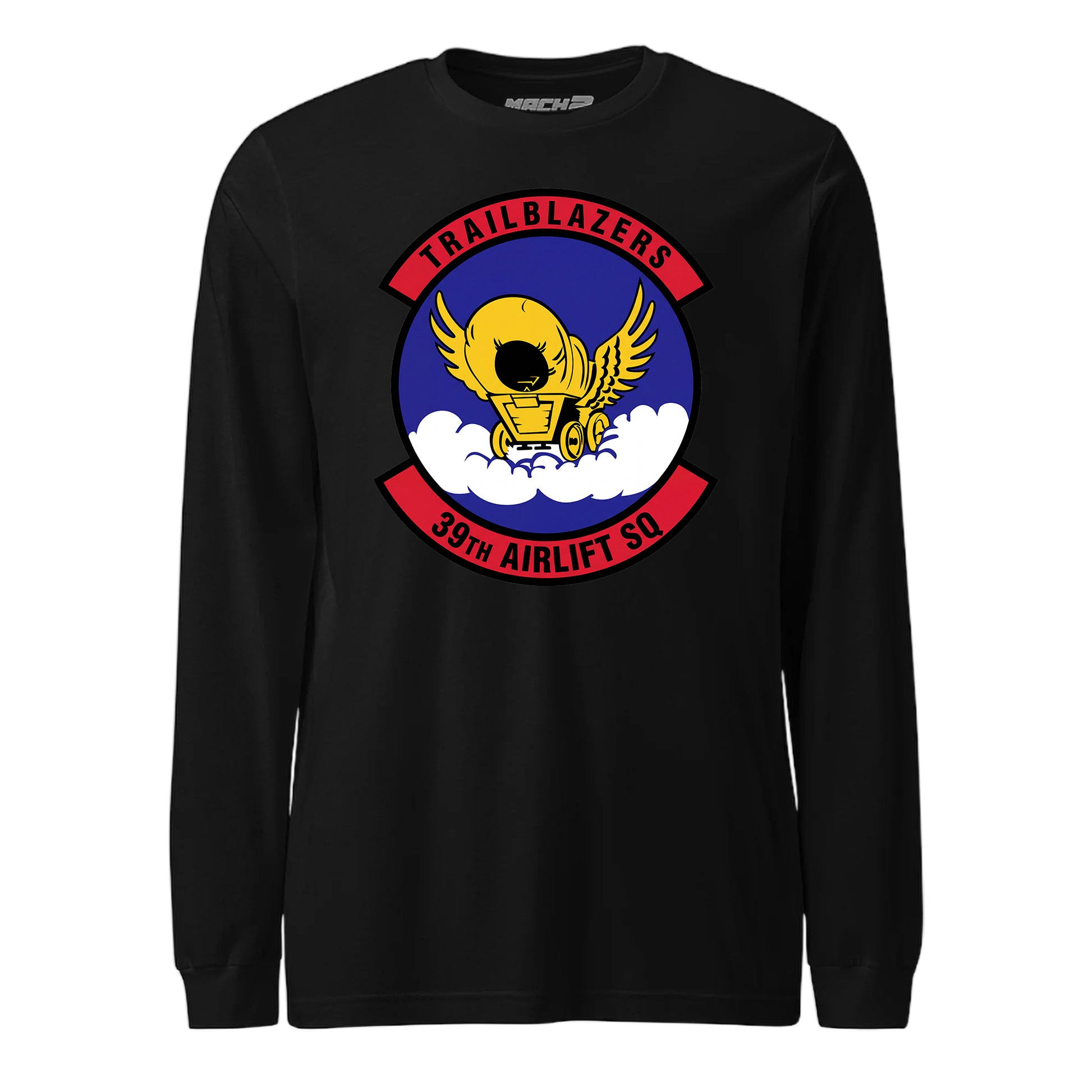 Mach2 Squadron Upload | 39TH AIRLIFT SQUADRON | Long Sleeve | Black | MACH-LONG-SLEEVE-FRONT-BLACK.jpg