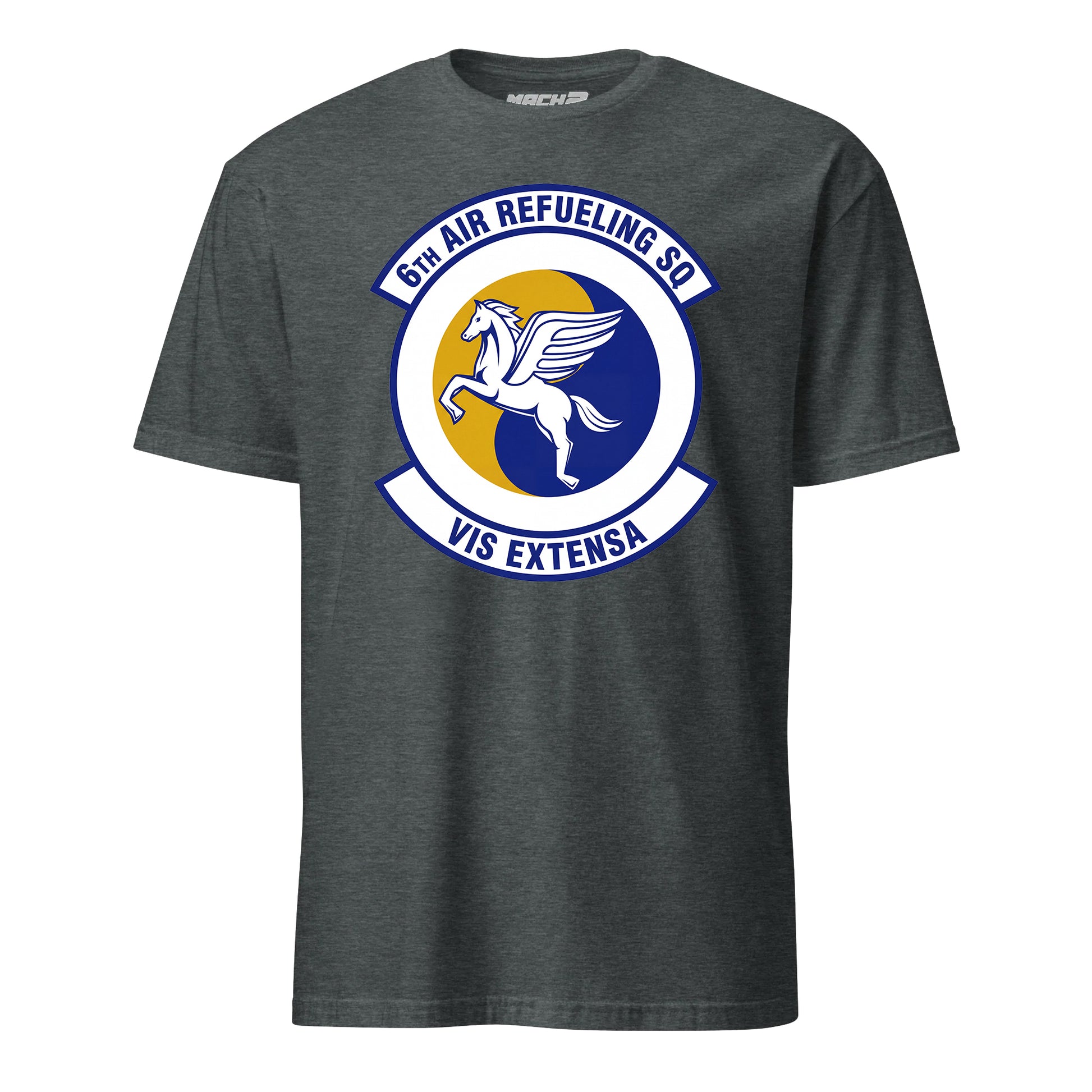 Mach2 Squadron Upload | 6TH AIR REFUELING SQUADRON | T-Shirt | Charcoal Heather | MACH-SHORT-SLEEVE-FRONT-CHARCOAL.jpg