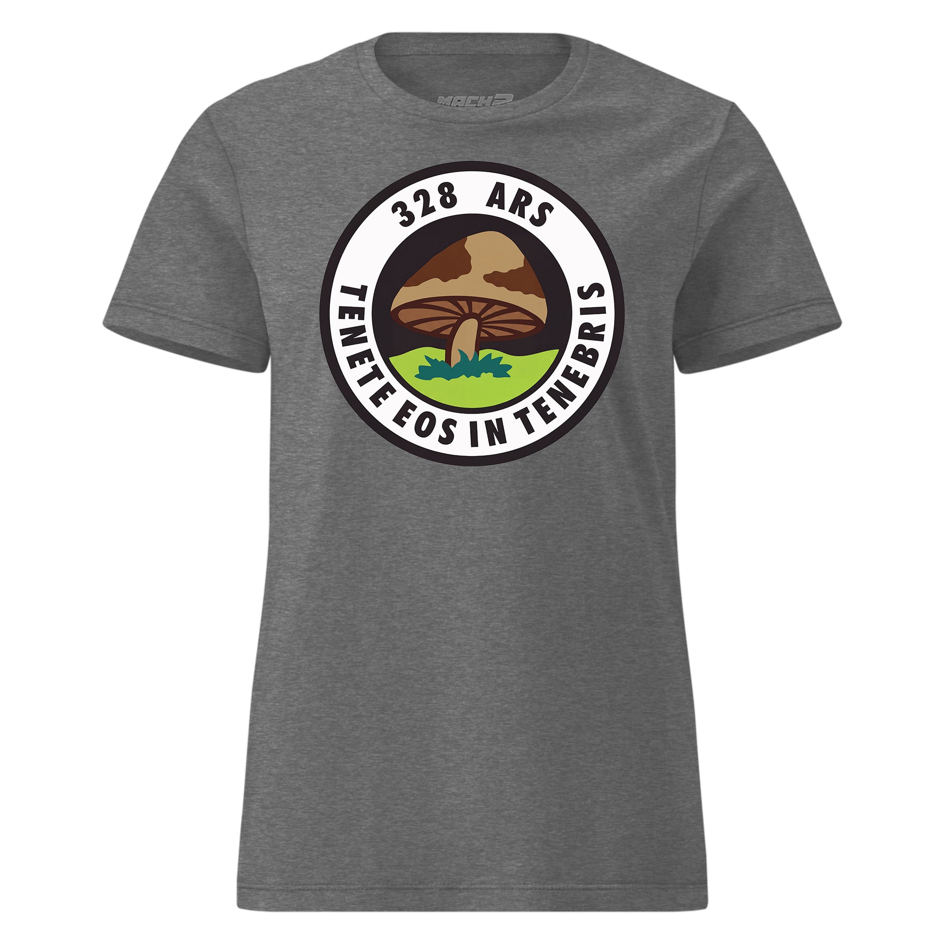 Mach2 Squadron Upload | 328TH AIR REFUELING SQUADRON | Womens | Charcoal Heather | MACH-WOMENS-FRONT-CHARCOAL.jpg