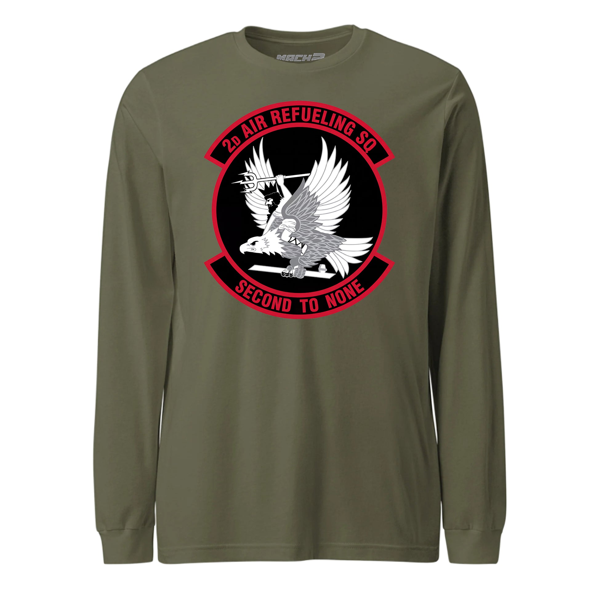 Mach2 Squadron Upload | 2ND AIR REFUELING SQUADRON | Long Sleeve | OD Green | MACH-LONG-SLEEVE-FRONT-OD.jpg