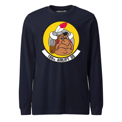 Mach2 Squadron Upload | 169TH AIRLIFT SQUADRON | Long Sleeve | Navy | MACH-LONG-SLEEVE-FRONT-NAVY.jpg