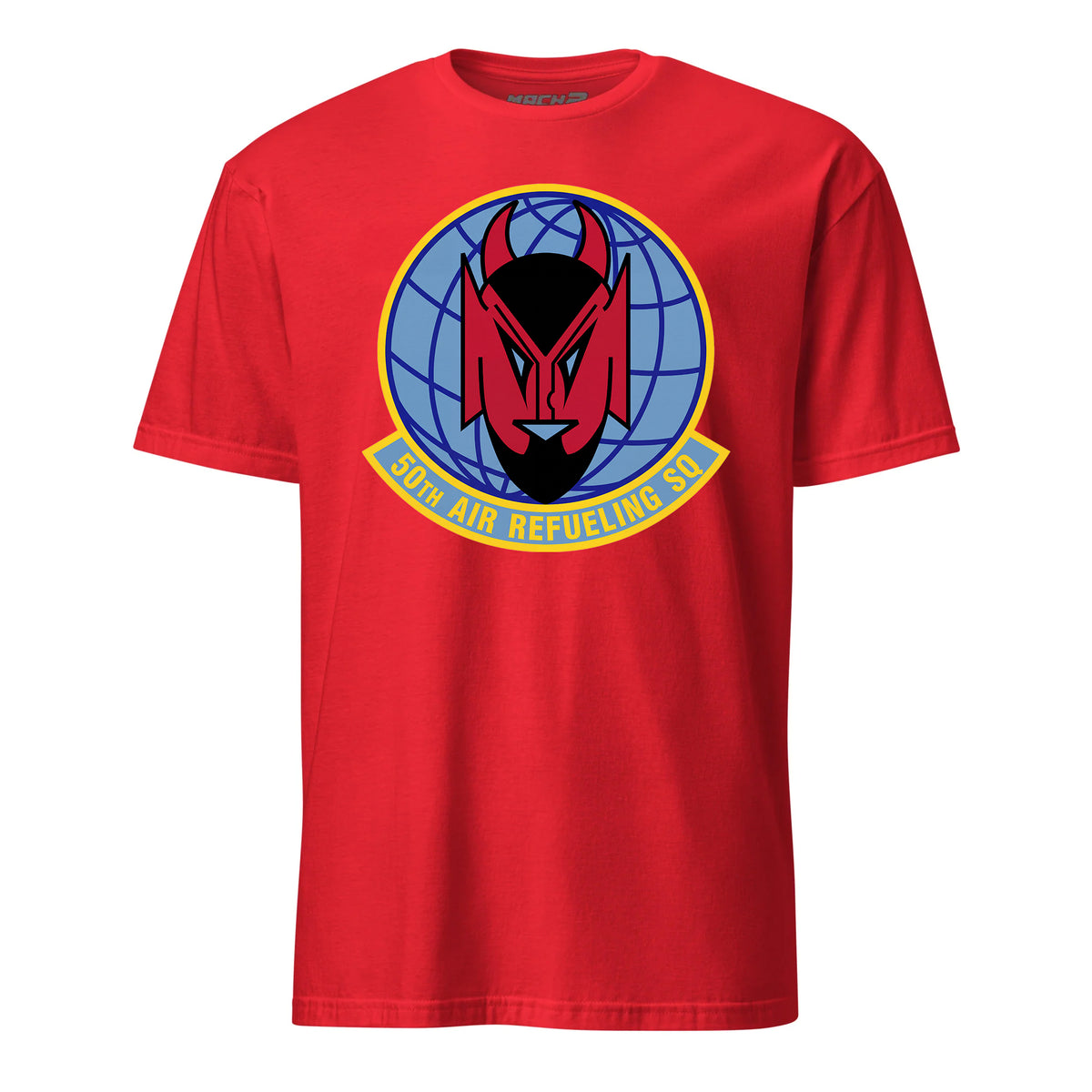 Mach2 Squadron Upload | 50TH AIR REFUELING SQUADRON | T-Shirt | Red | MACH-SHORT-SLEEVE-FRONT-RED.jpg