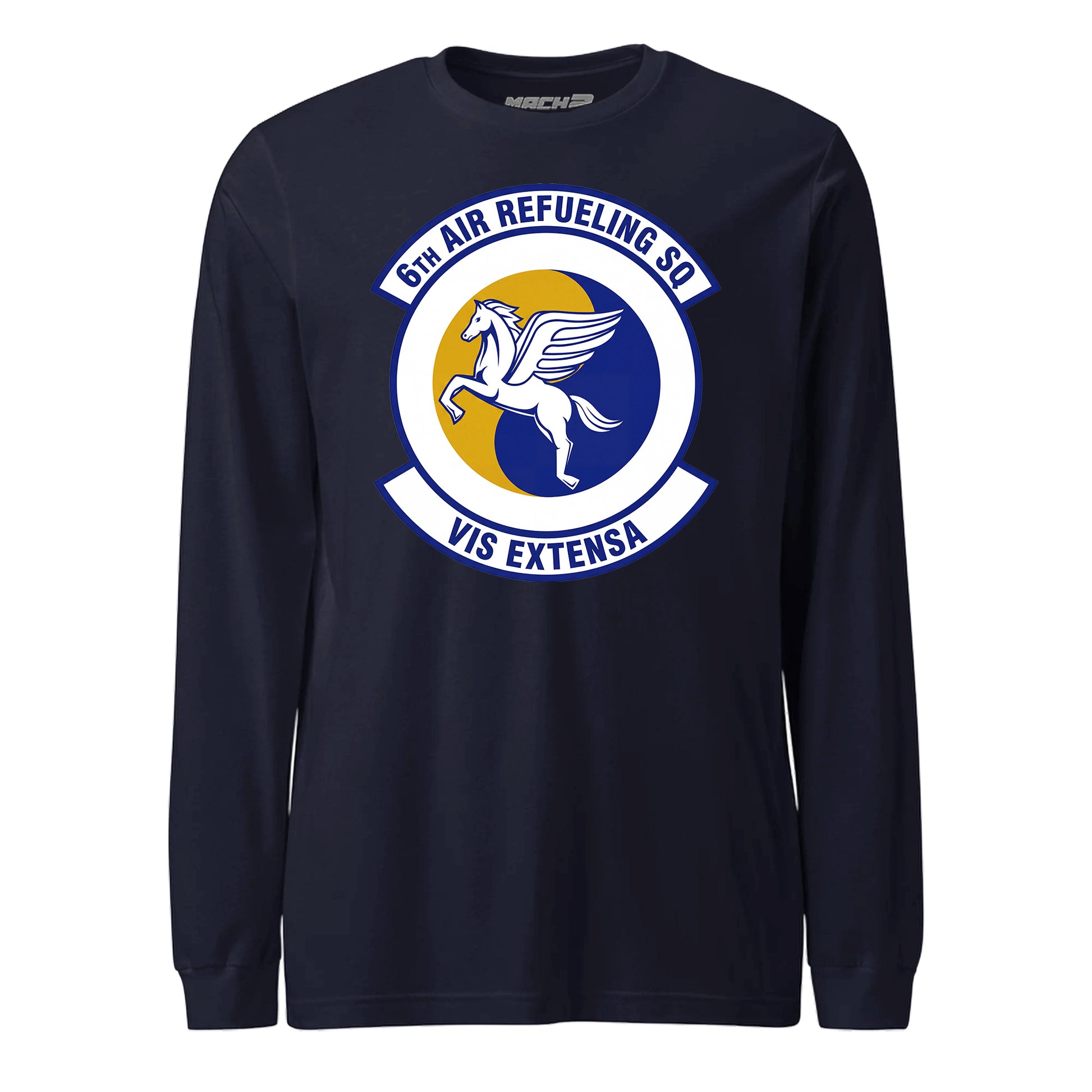 Mach2 Squadron Upload | 6TH AIR REFUELING SQUADRON | Long Sleeve | Navy | MACH-LONG-SLEEVE-FRONT-NAVY.jpg