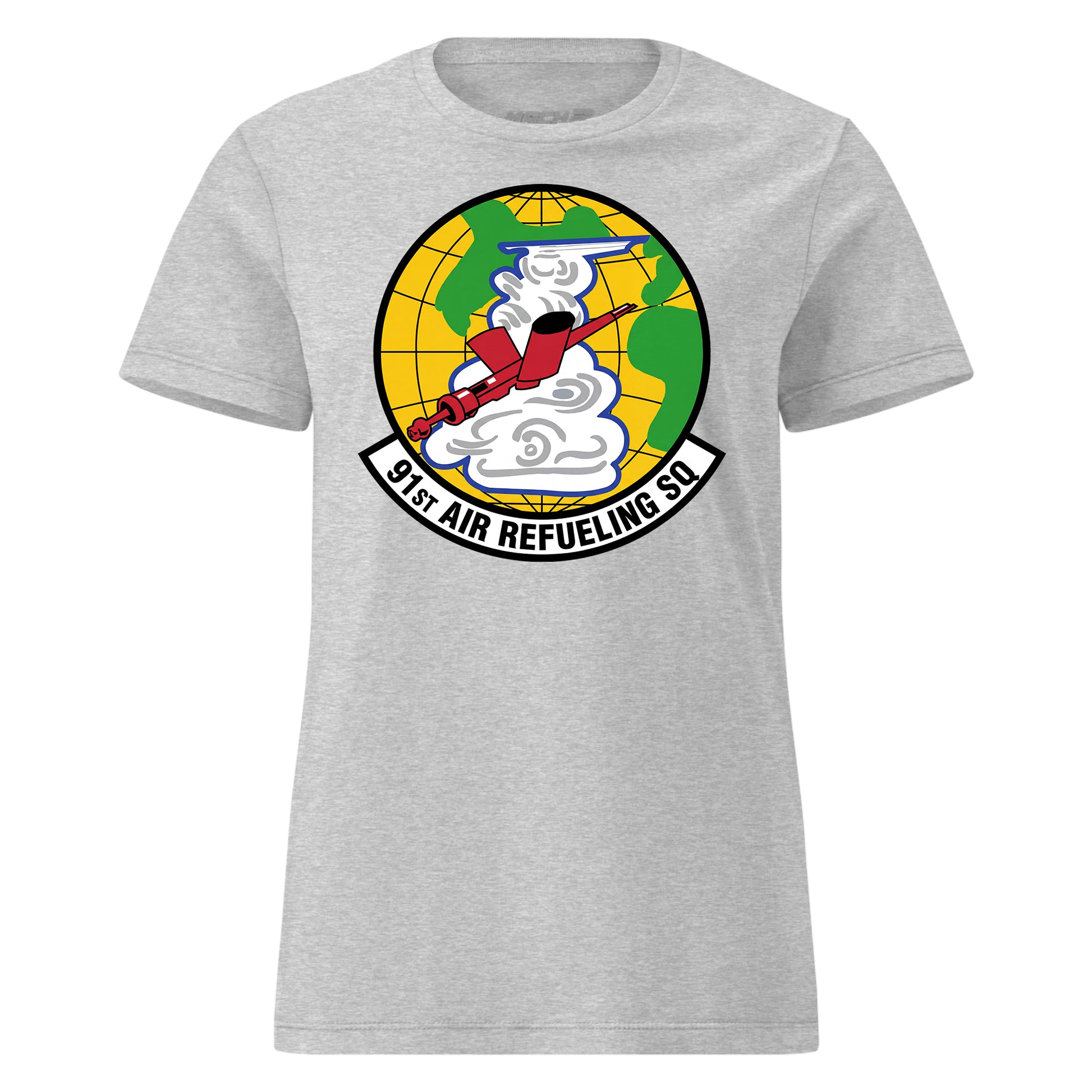 Mach2 Squadron Upload | 91ST AIR REFUELING SQUADRON | Womens | Heather Grey | MACH-WOMENS-FRONT-GREY.jpg