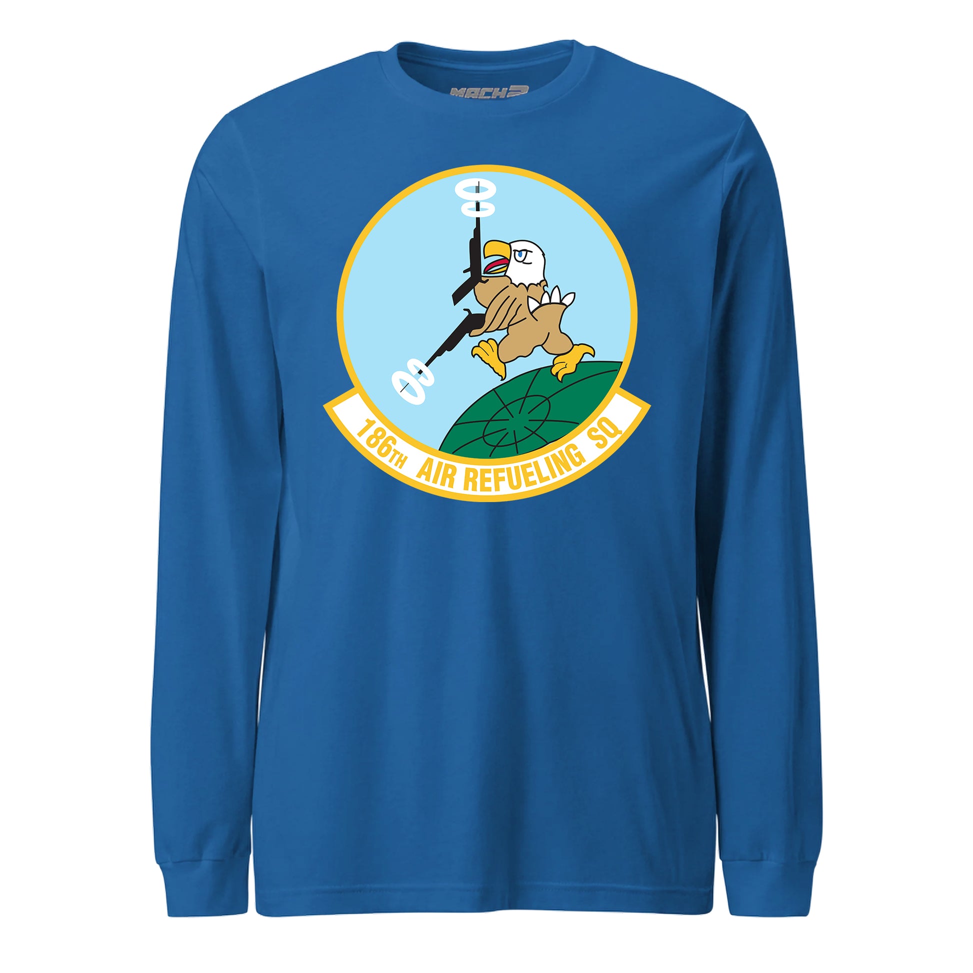 Mach2 Squadron Upload | 186TH AIRLIFT SQUADRON | Long Sleeve | Royal | MACH-LONG-SLEEVE-FRONT-ROYAL.jpg