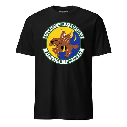 Mach2 Squadron Upload | 314TH AIR REFUELING SQUADRON | T-Shirt | Black | MACH-SHORT-SLEEVE-FRONT-BLACK.jpg
