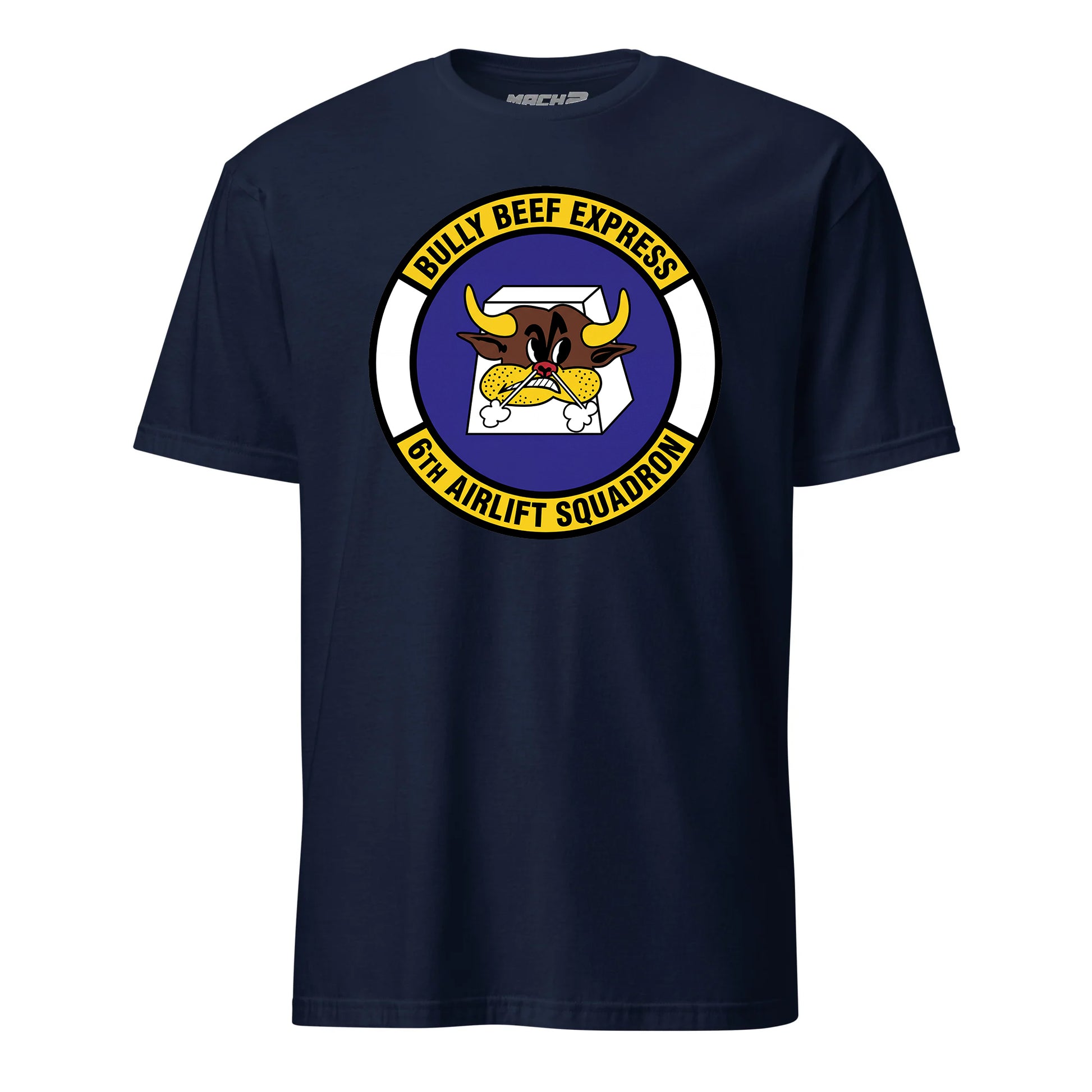 Mach2 Squadron Upload | 6TH AIRLIFT SQUADRON | T-Shirt | Navy | MACH-SHORT-SLEEVE-FRONT-NAVY.jpg