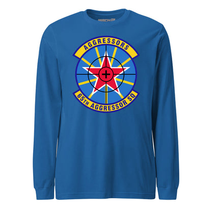 Mach2 Squadron Upload | 65TH AGGRESSOR SQUADRON | Long Sleeve | Royal | MACH-LONG-SLEEVE-FRONT-ROYAL.jpg