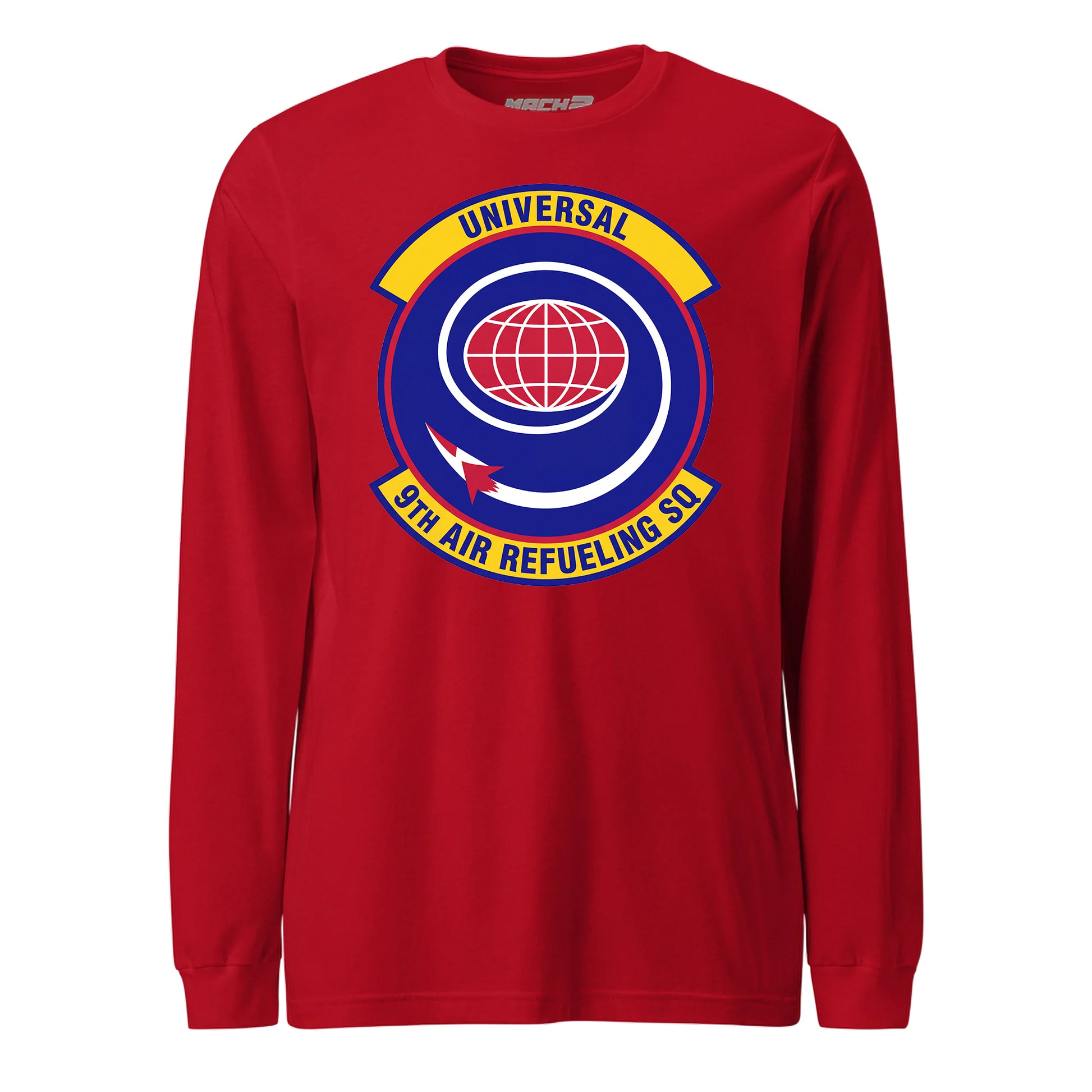 Mach2 Squadron Upload | 9TH AIR REFUELING SQUADRON | Long Sleeve | Red | MACH-LONG-SLEEVE-FRONT-RED.jpg
