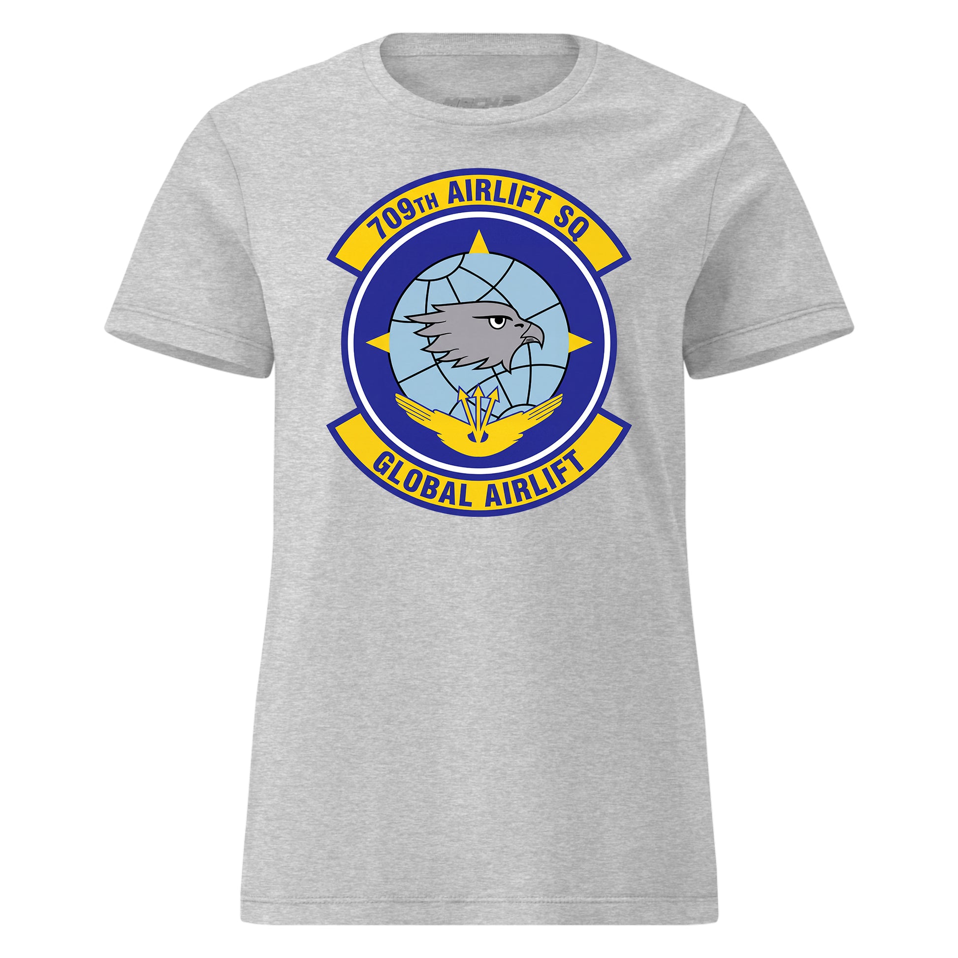 Mach2 Squadron Upload | 709TH AIRLIFT SQUADRON | Womens | Heather Grey | MACH-WOMENS-FRONT-GREY.jpg