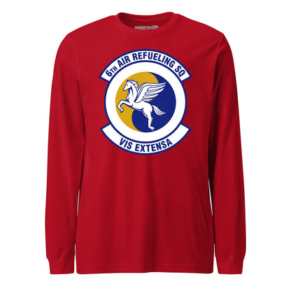 Mach2 Squadron Upload | 6TH AIR REFUELING SQUADRON | Long Sleeve | Red | MACH-LONG-SLEEVE-FRONT-RED.jpg