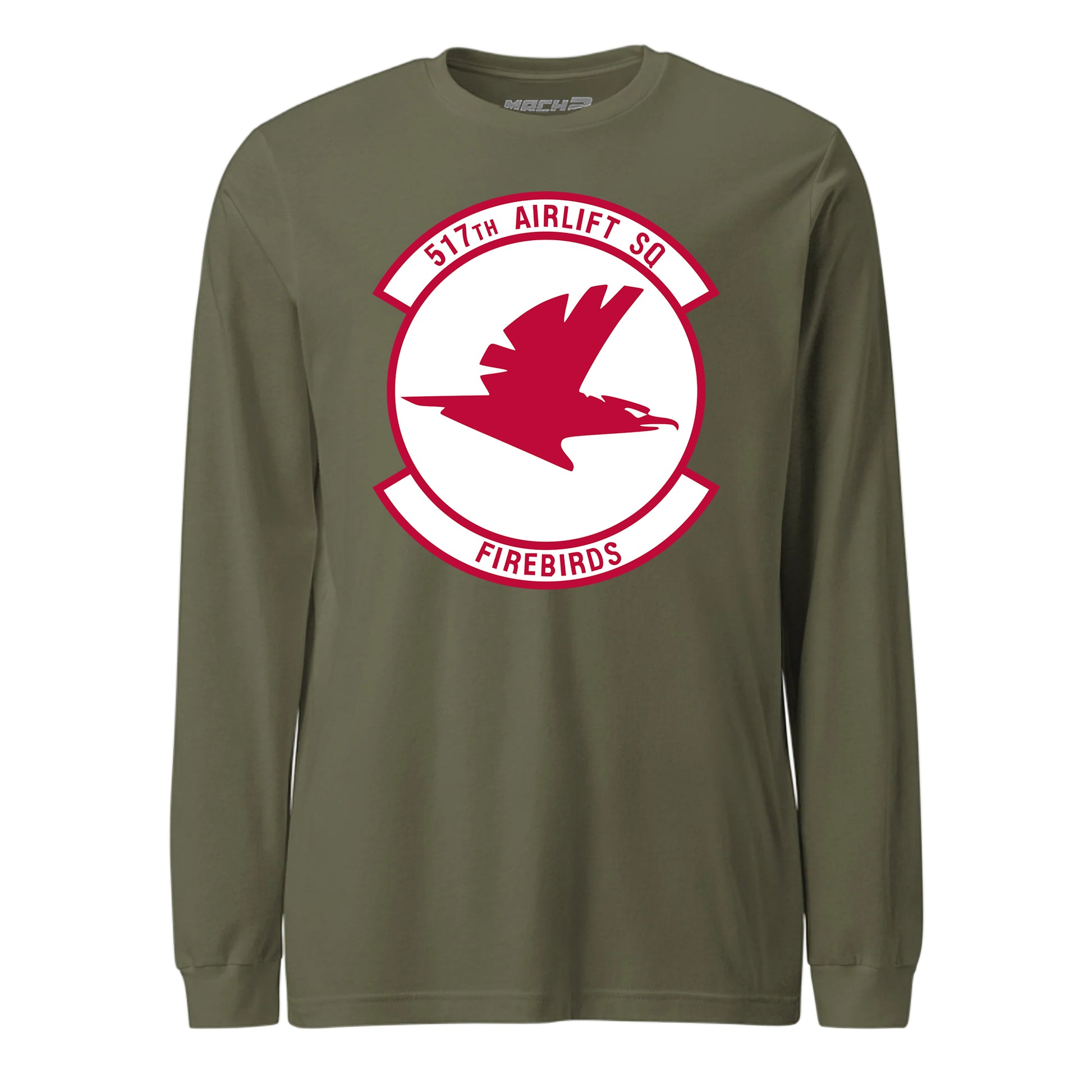 Mach2 Squadron Upload | 517TH AIRLIFT SQUADRON | Long Sleeve | OD Green | MACH-LONG-SLEEVE-FRONT-OD.jpg