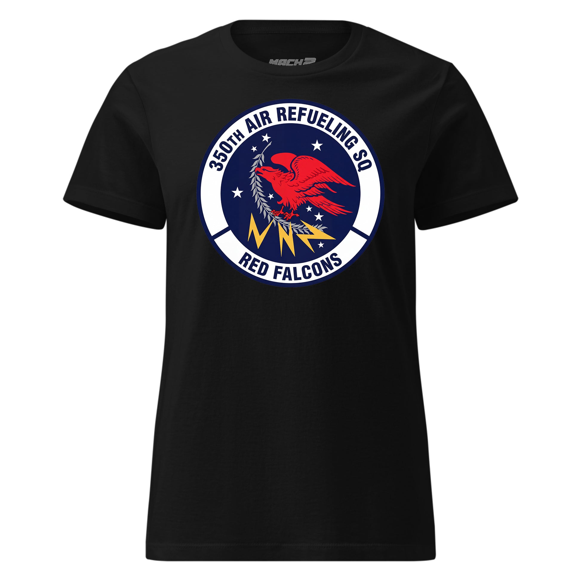 Mach2 Squadron Upload | 350TH AIR REFUELING SQUADRON | Womens | Black | MACH-WOMENS-FRONT-BLACK.jpg