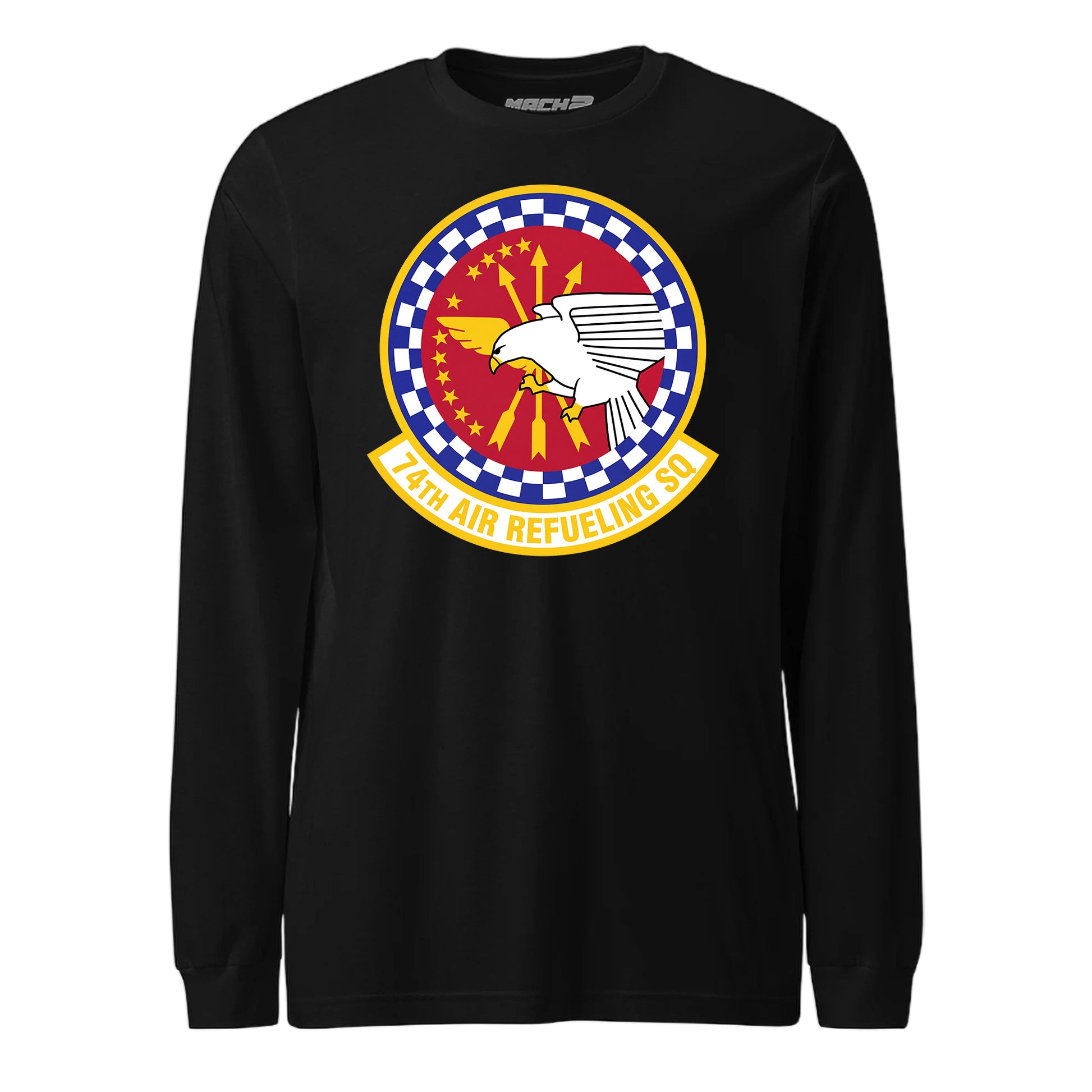 Mach2 Squadron Upload | 74TH AIR REFUELING SQUADRON | Long Sleeve | Black | MACH-LONG-SLEEVE-FRONT-BLACK.jpg