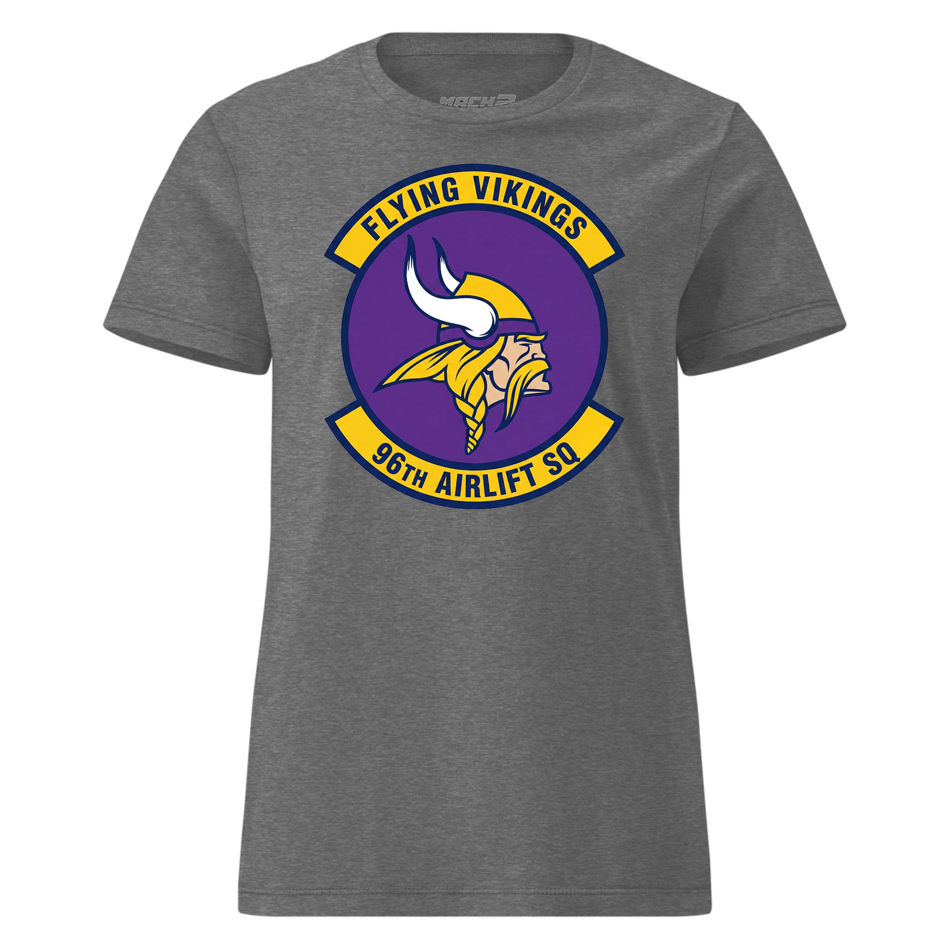 Mach2 Squadron Upload | 96TH AIRLIFT SQUADRON | Womens | Charcoal Heather | MACH-WOMENS-FRONT-CHARCOAL.jpg