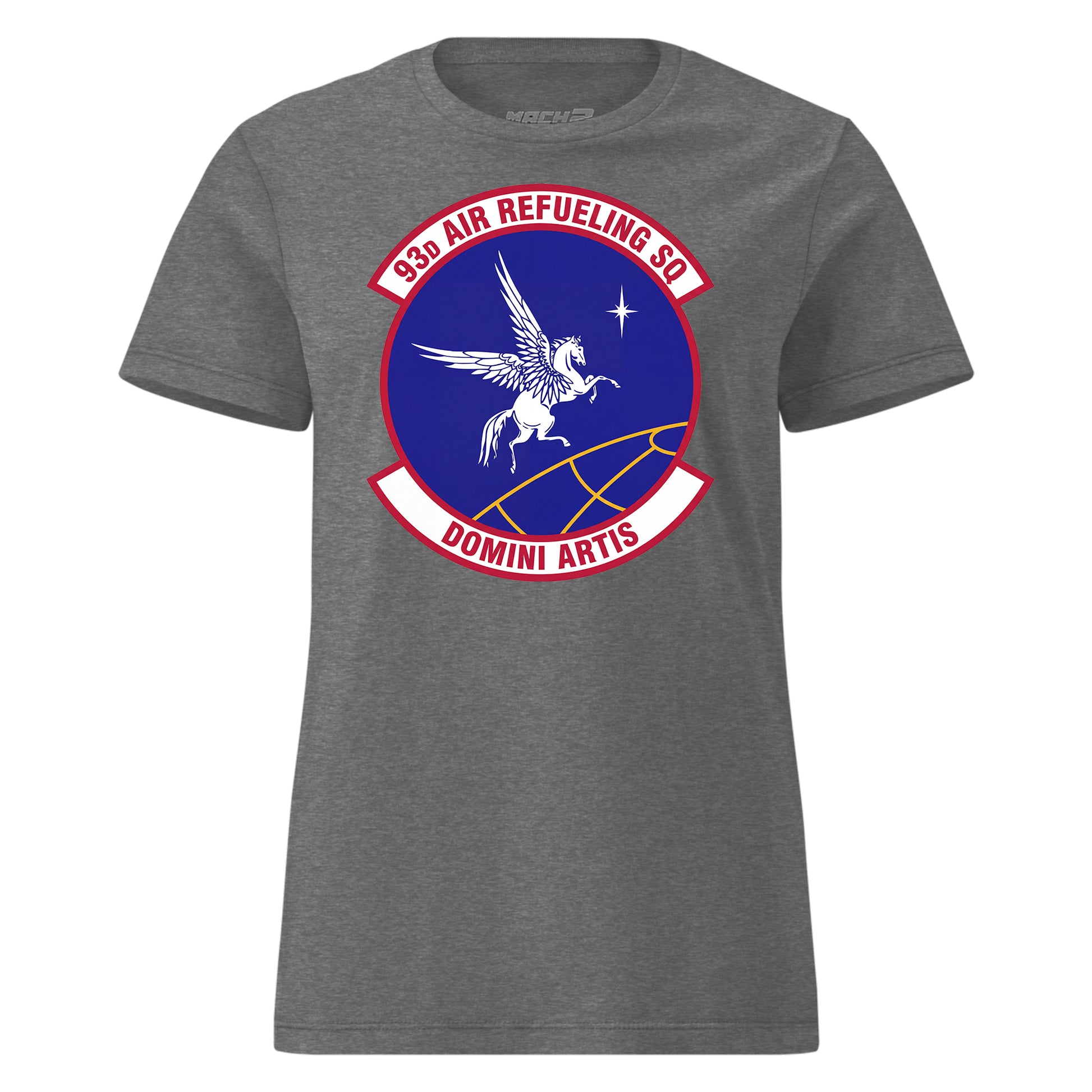 Mach2 Squadron Upload | 93RD AIR REFUELING SQUADRON | Womens | Charcoal Heather | MACH-WOMENS-FRONT-CHARCOAL.jpg