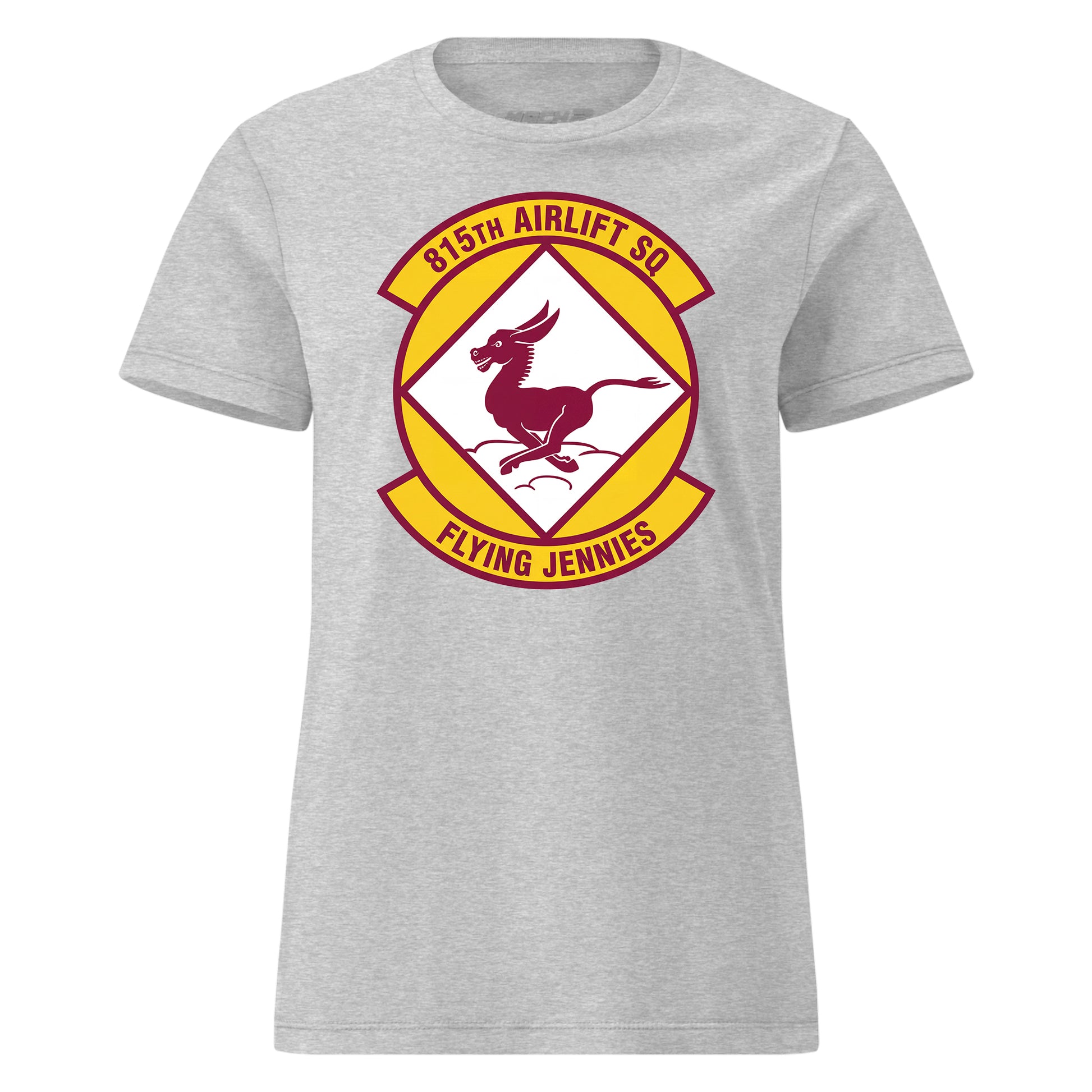 Mach2 Squadron Upload | 815TH AIRLIFT SQUADRON | Womens | Heather Grey | MACH-WOMENS-FRONT-GREY.jpg