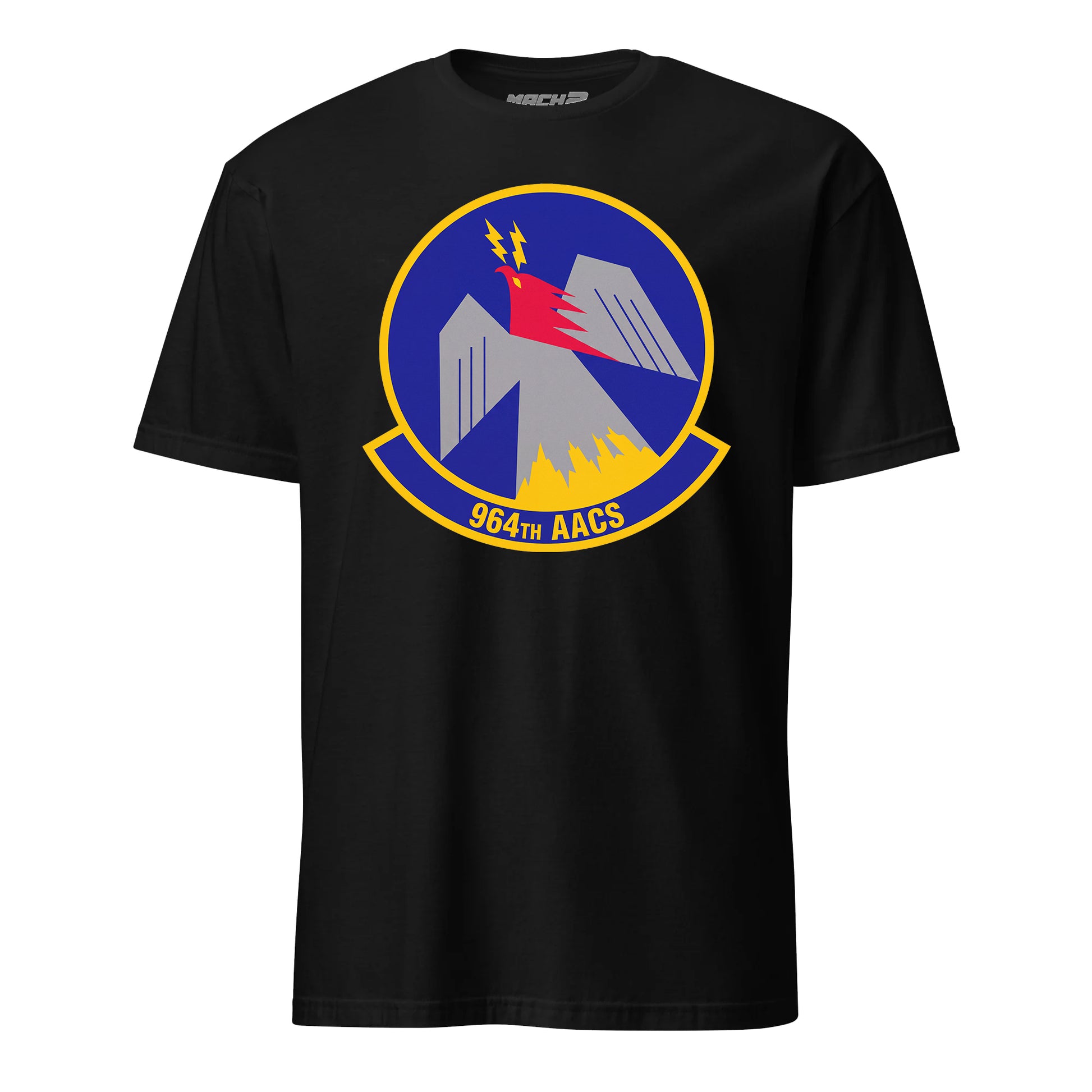 Mach2 Squadron Upload | 964TH AIRBORNE AIR CONTROL SQUADRON | T-Shirt | Black | MACH-SHORT-SLEEVE-FRONT-BLACK.jpg
