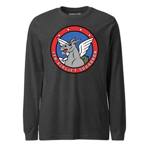 Mach2 Squadron Upload | 4TH AIRLIFT SQUADRON | Long Sleeve | Charcoal Heather | MACH-LONG-SLEEVE-FRONT-CHARCOAL.jpg