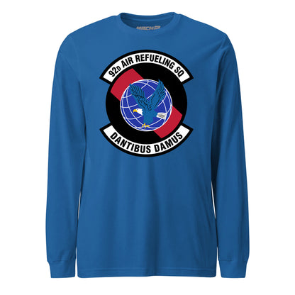Mach2 Squadron Upload | 92ND AIR REFUELING SQUADRON | Long Sleeve | Royal | MACH-LONG-SLEEVE-FRONT-ROYAL.jpg
