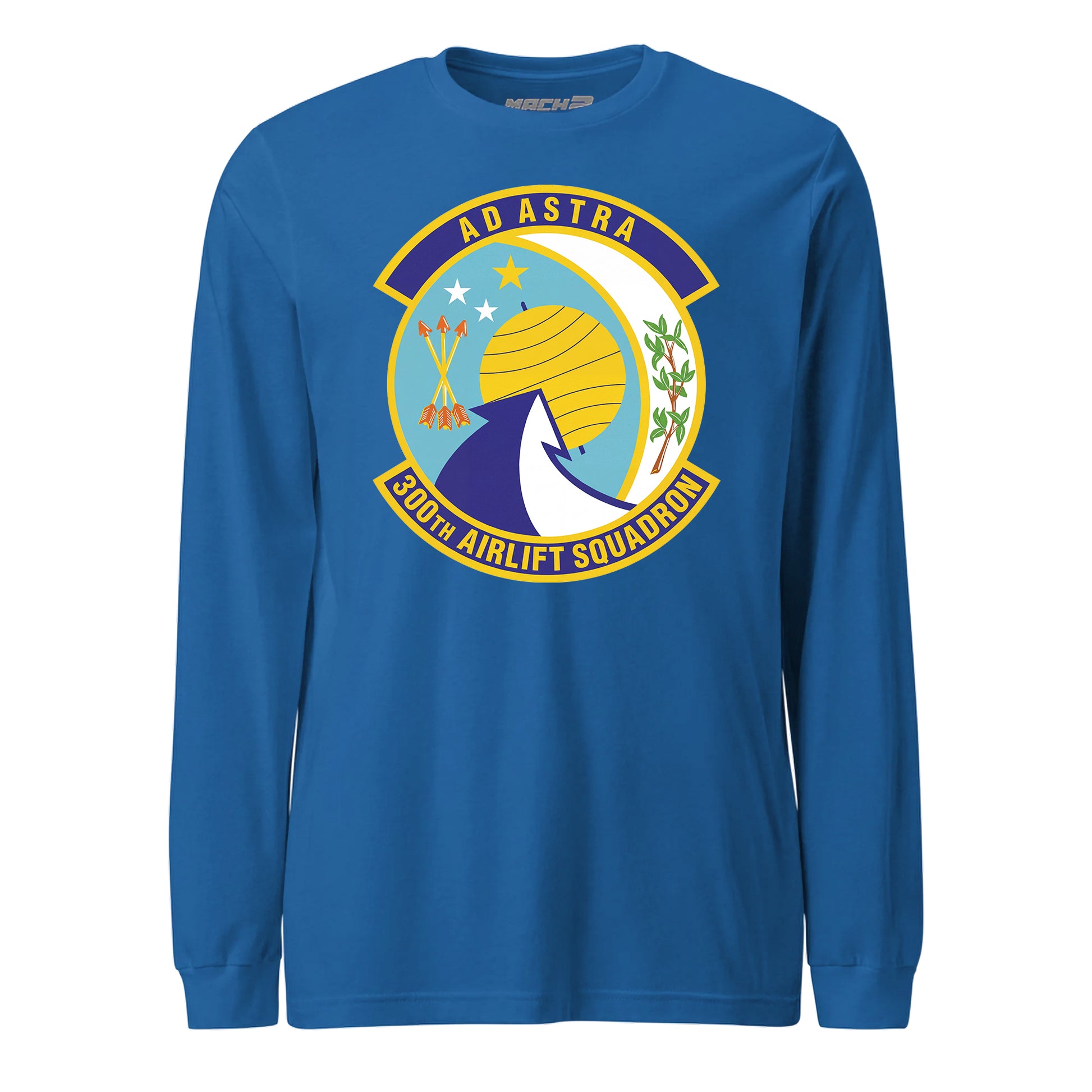 Mach2 Squadron Upload | 300TH AIRLIFT SQUADRON | Long Sleeve | Royal | MACH-LONG-SLEEVE-FRONT-ROYAL.jpg