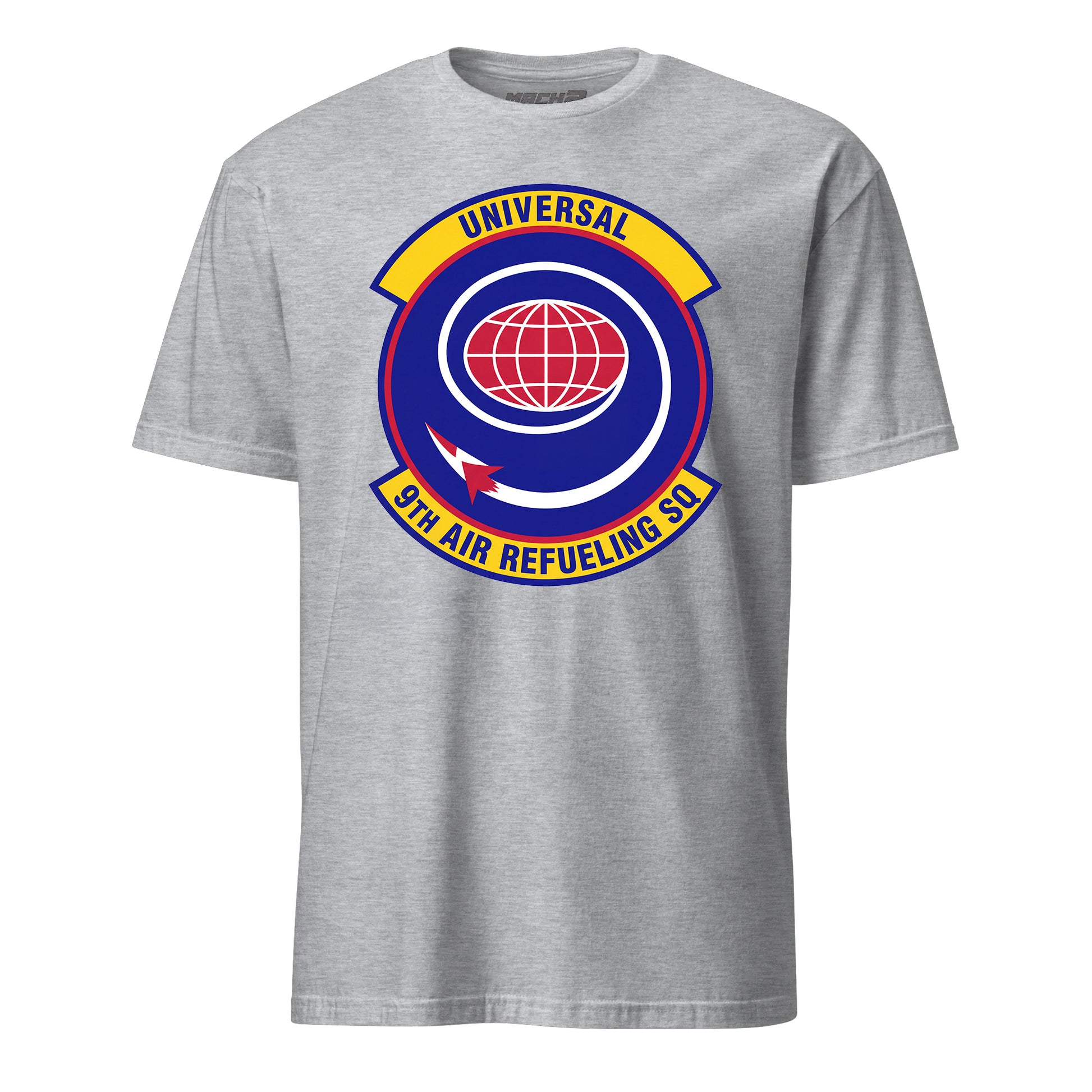 Mach2 Squadron Upload | 9TH AIR REFUELING SQUADRON | T-Shirt | Heather Grey | MACH-SHORT-SLEEVE-FRONT-GREY.jpg