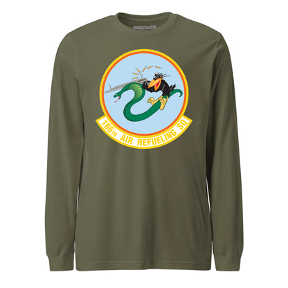 Mach2 Squadron Upload | 166TH AIR REFUELING SQUADRON | Long Sleeve | OD Green | MACH-LONG-SLEEVE-FRONT-OD.jpg
