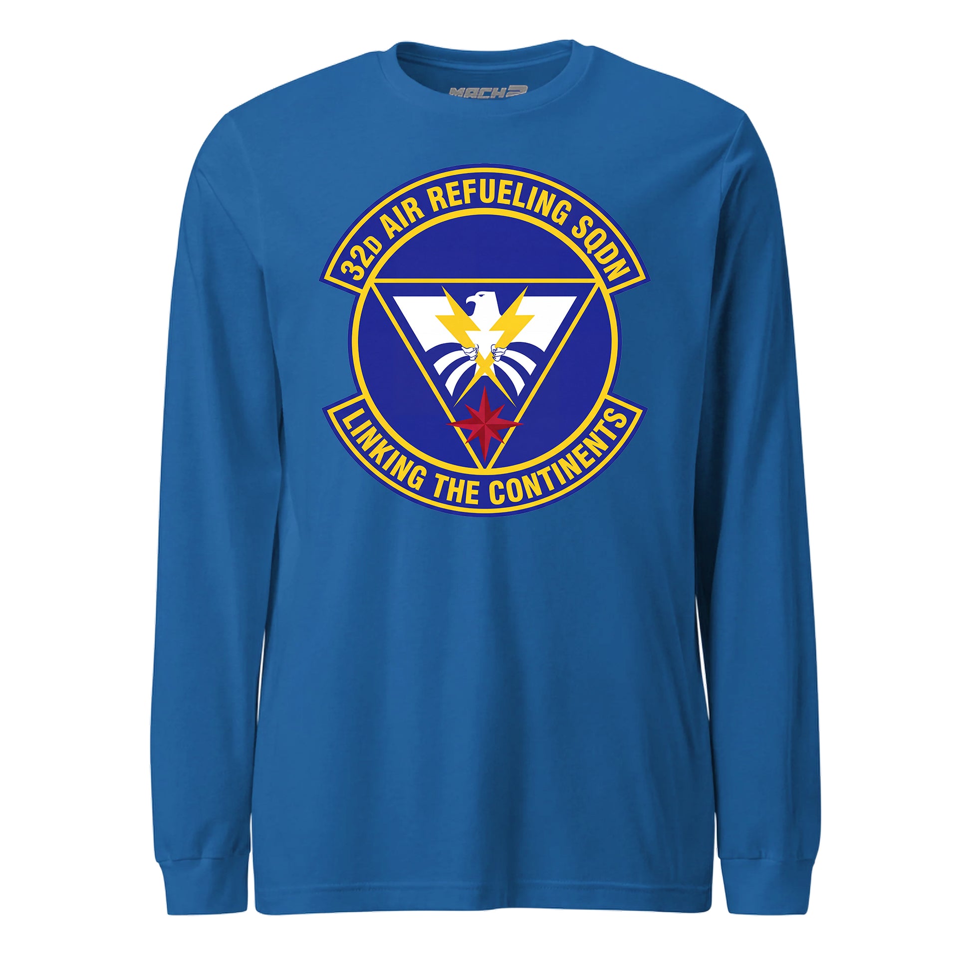 Mach2 Squadron Upload | 32ND AIR REFUELING SQUADRON | Long Sleeve | Royal | MACH-LONG-SLEEVE-FRONT-ROYAL.jpg