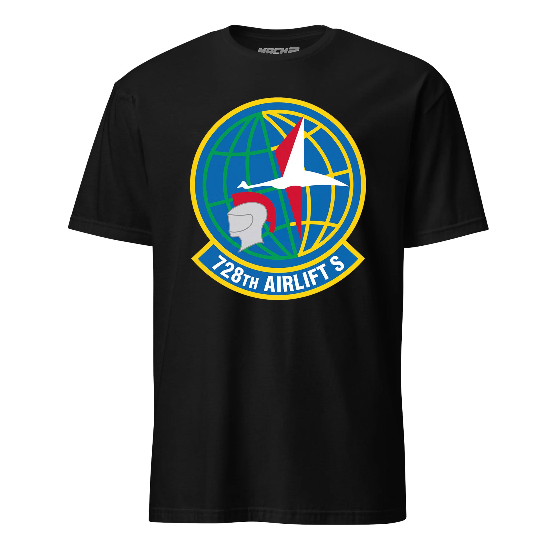 Mach2 Squadron Upload | 728TH AIRLIFT SQUADRON | T-Shirt | Black | MACH-SHORT-SLEEVE-FRONT-BLACK.jpg