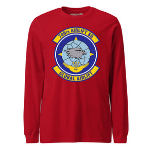 Mach2 Squadron Upload | 709TH AIRLIFT SQUADRON | Long Sleeve | Red | MACH-LONG-SLEEVE-FRONT-RED.jpg