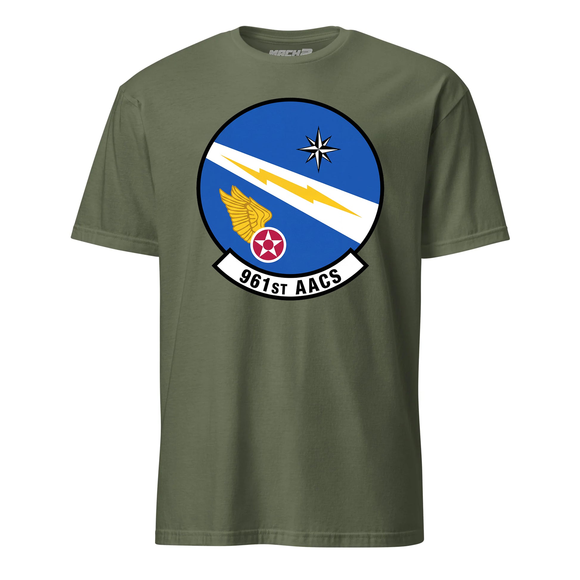 Mach2 Squadron Upload | 961ST AIRBORNE AIR CONTROL SQUADRON | T-Shirt | OD Green | MACH-SHORT-SLEEVE-FRONT-OD.jpg