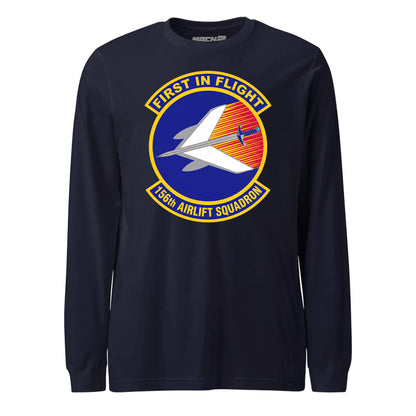 Mach2 Squadron Upload | 156TH AIRLIFT SQUADRON | Long Sleeve | Navy | MACH-LONG-SLEEVE-FRONT-NAVY.jpg