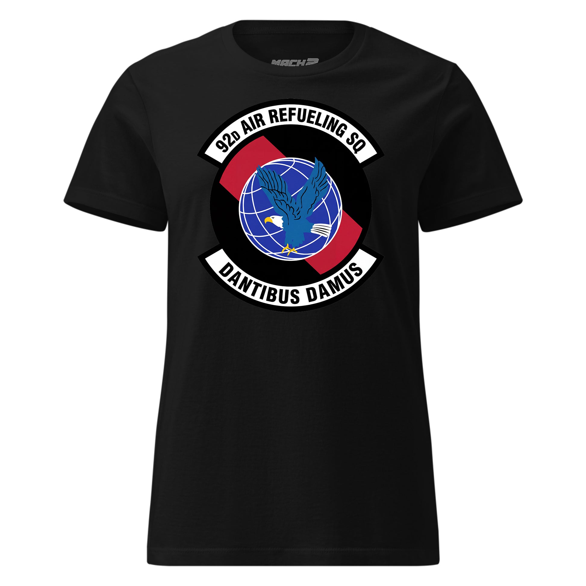 Mach2 Squadron Upload | 92ND AIR REFUELING SQUADRON | Womens | Black | MACH-WOMENS-FRONT-BLACK.jpg