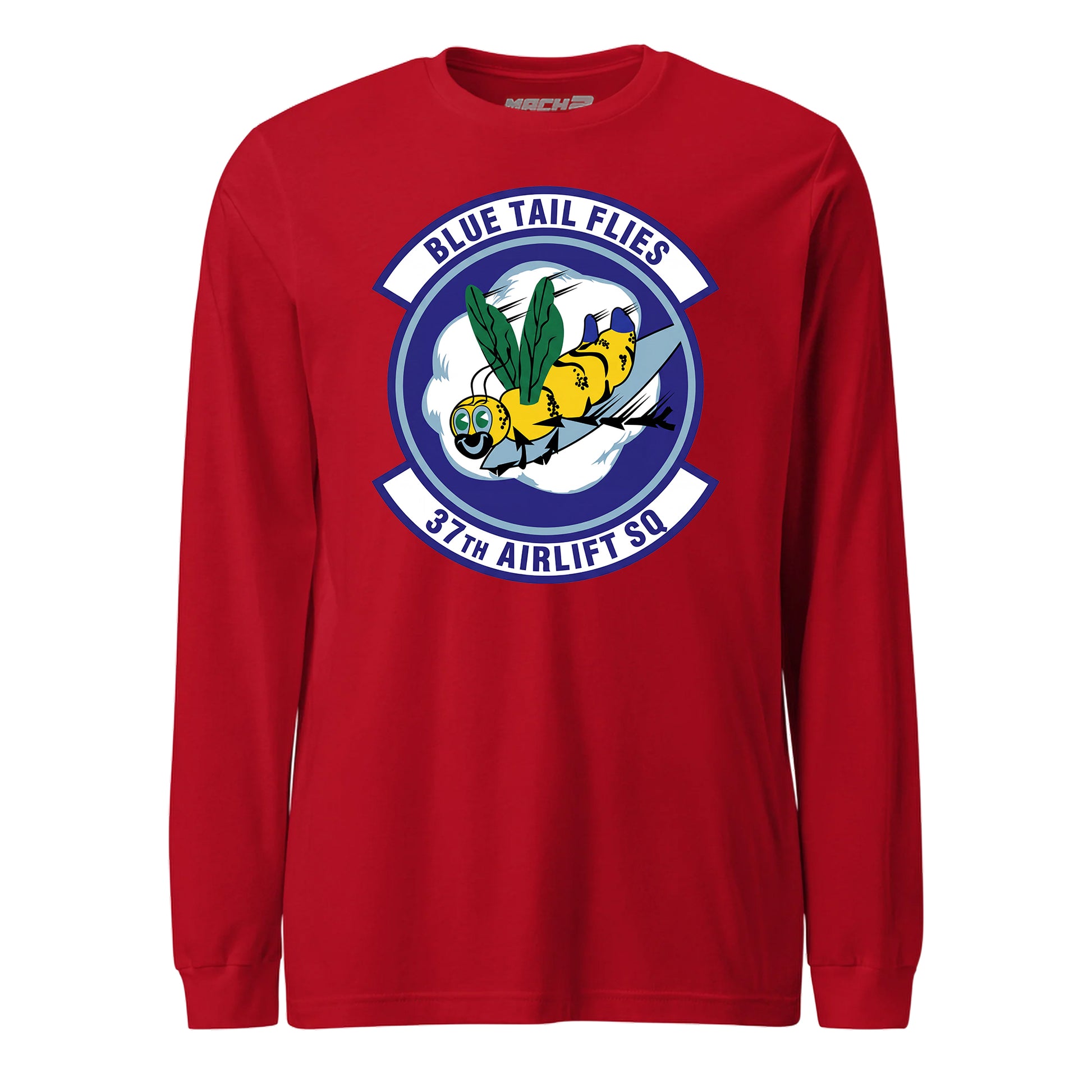 Mach2 Squadron Upload | 37TH AIRLIFT SQUADRON | Long Sleeve | Red | MACH-LONG-SLEEVE-FRONT-RED.jpg