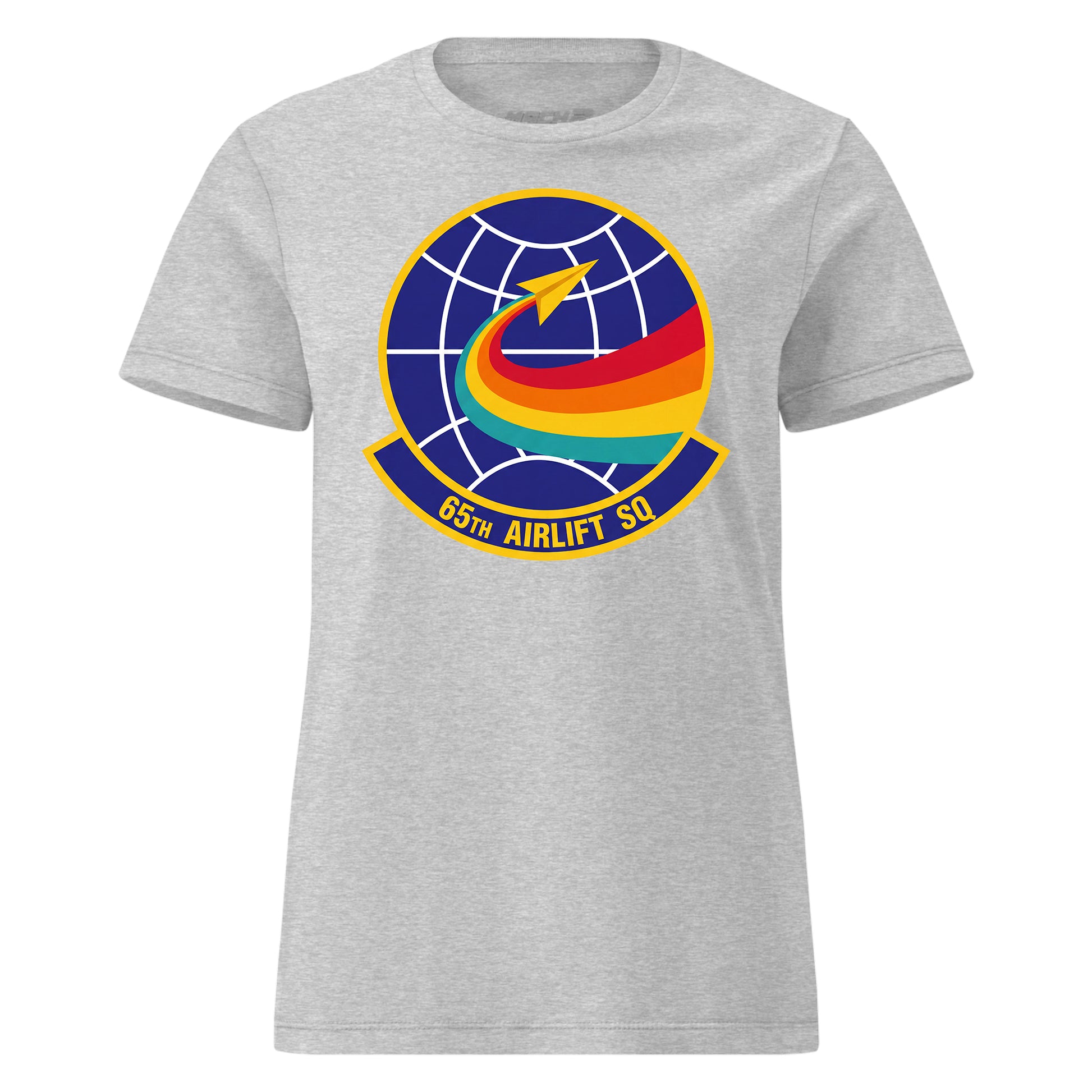 Mach2 Squadron Upload | 65TH AIRLIFT SQUADRON | Womens | Heather Grey | MACH-WOMENS-FRONT-GREY.jpg