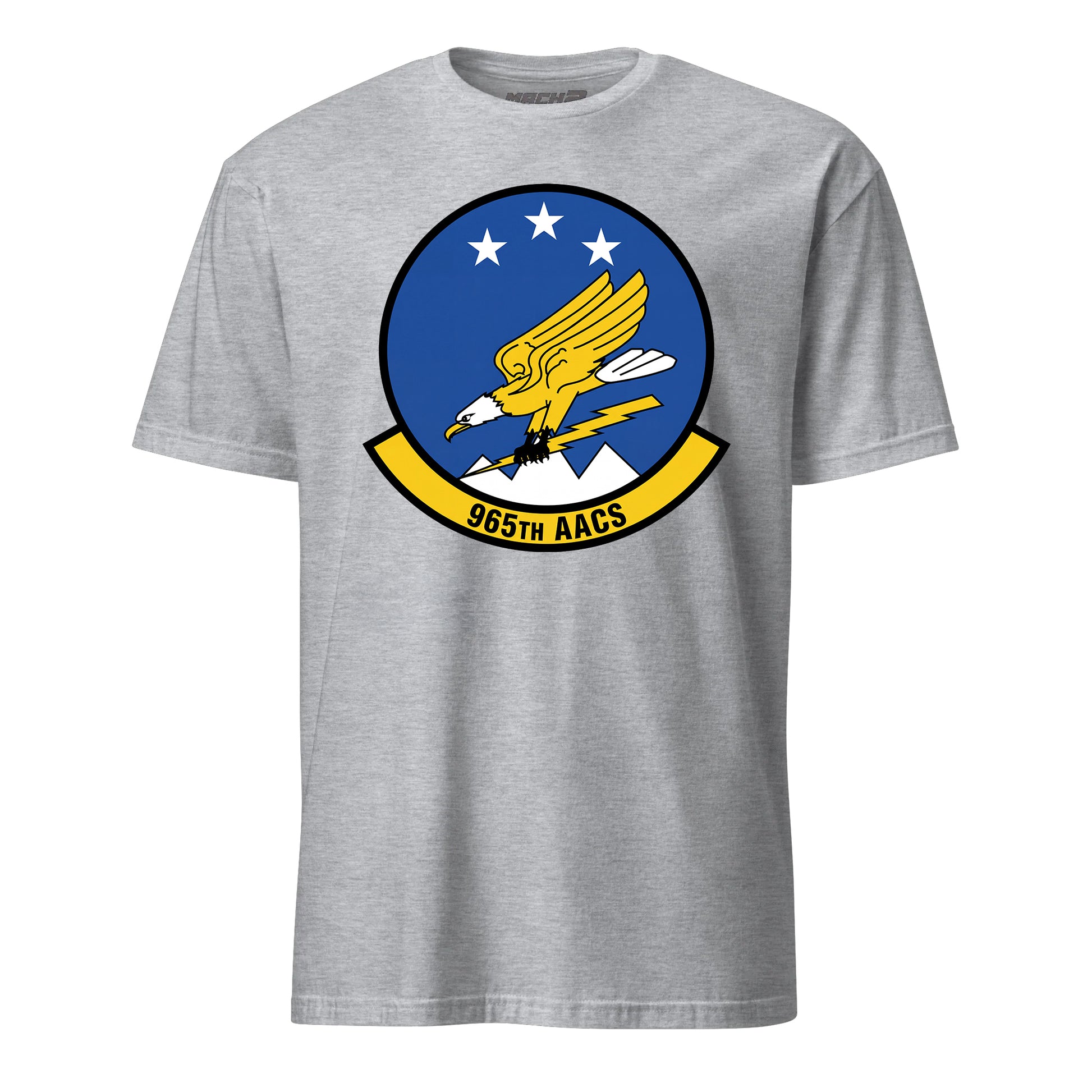 Mach2 Squadron Upload | 965TH AIRBORNE AIR CONTROL SQUADRON | T-Shirt | Heather Grey | MACH-SHORT-SLEEVE-FRONT-GREY.jpg