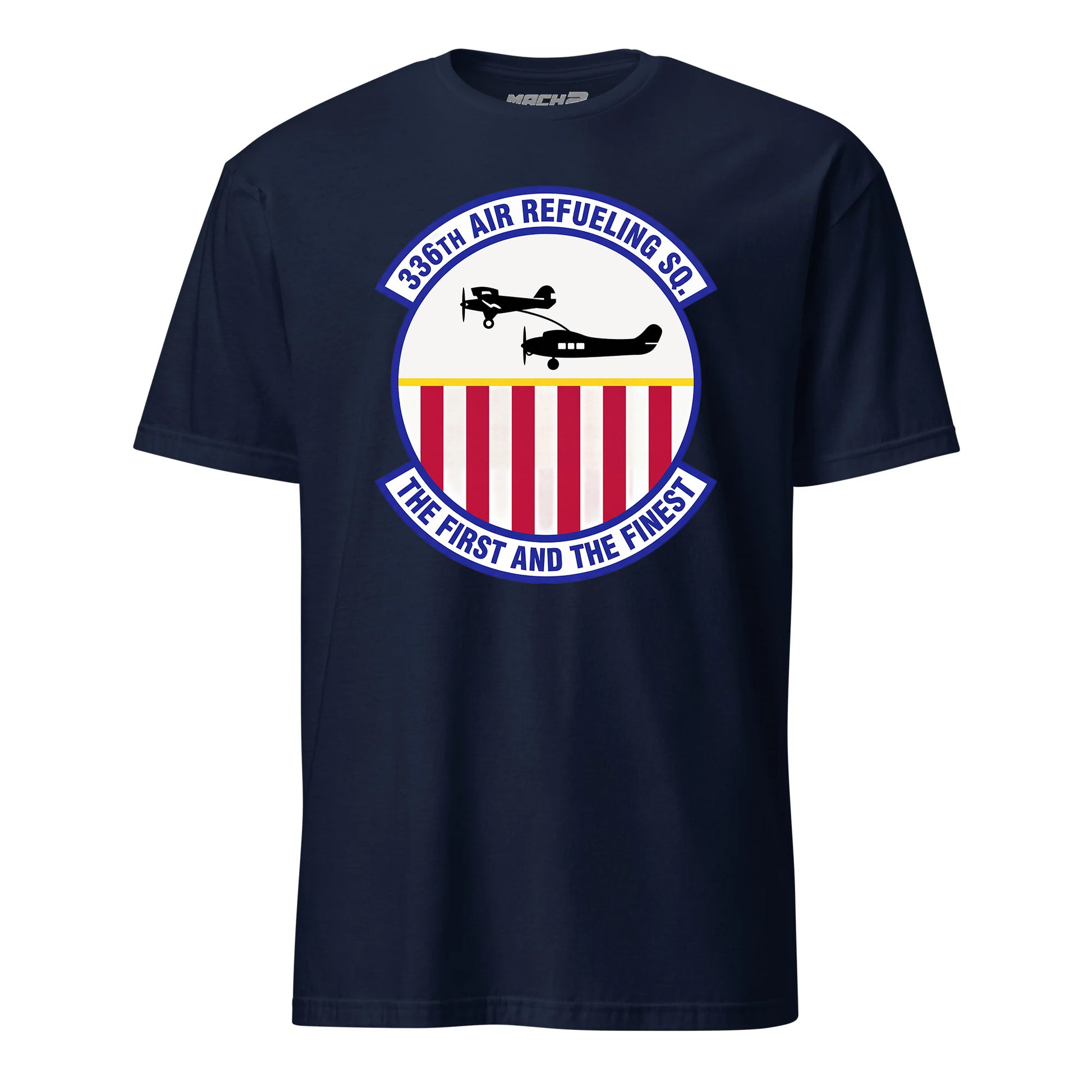 Mach2 Squadron Upload | 336TH AIR REFUELING SQUADRON | T-Shirt | Navy | MACH-SHORT-SLEEVE-FRONT-NAVY.jpg