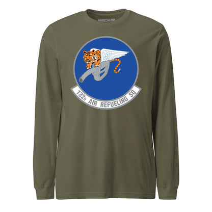 Mach2 Squadron Upload | 132ND AIR REFUELING SQUADRON | Long Sleeve | OD Green | MACH-LONG-SLEEVE-FRONT-OD.jpg